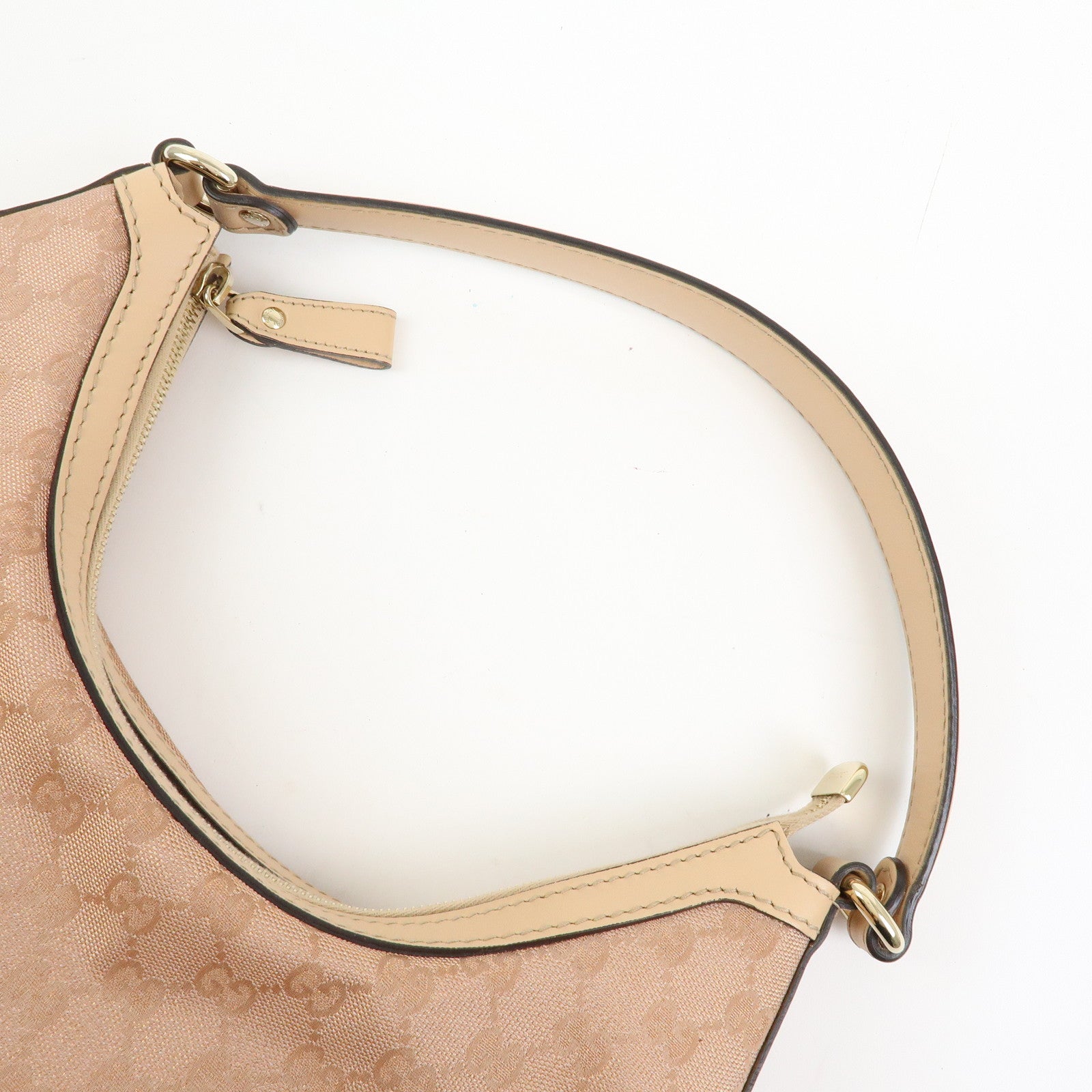 GUCCI Lovely Heart GG Canvas Leather Shoulder Hand Bag Pink 257070