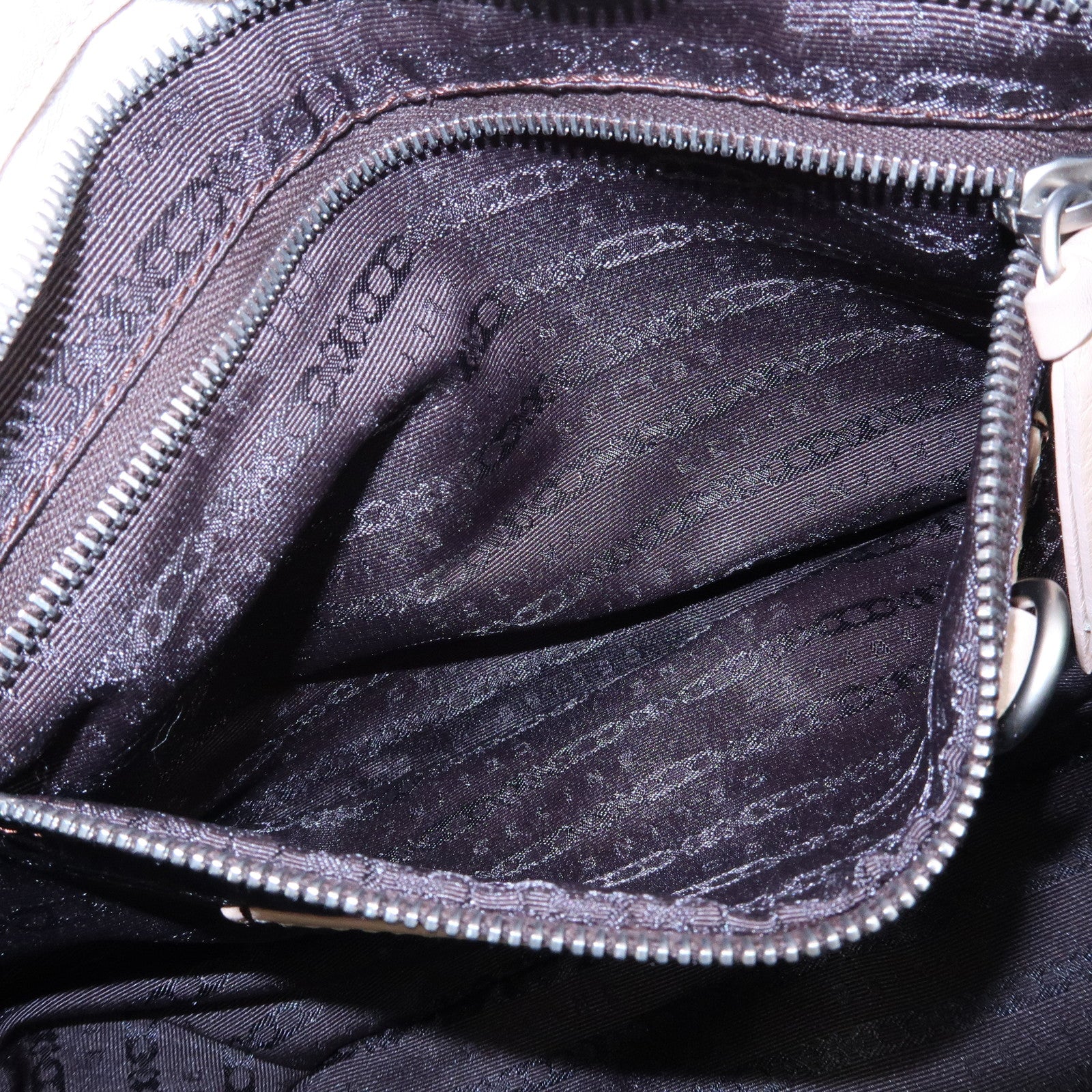 CELINE Bittersweet Leather Shoulder Bag Hand Bag Pink Beige