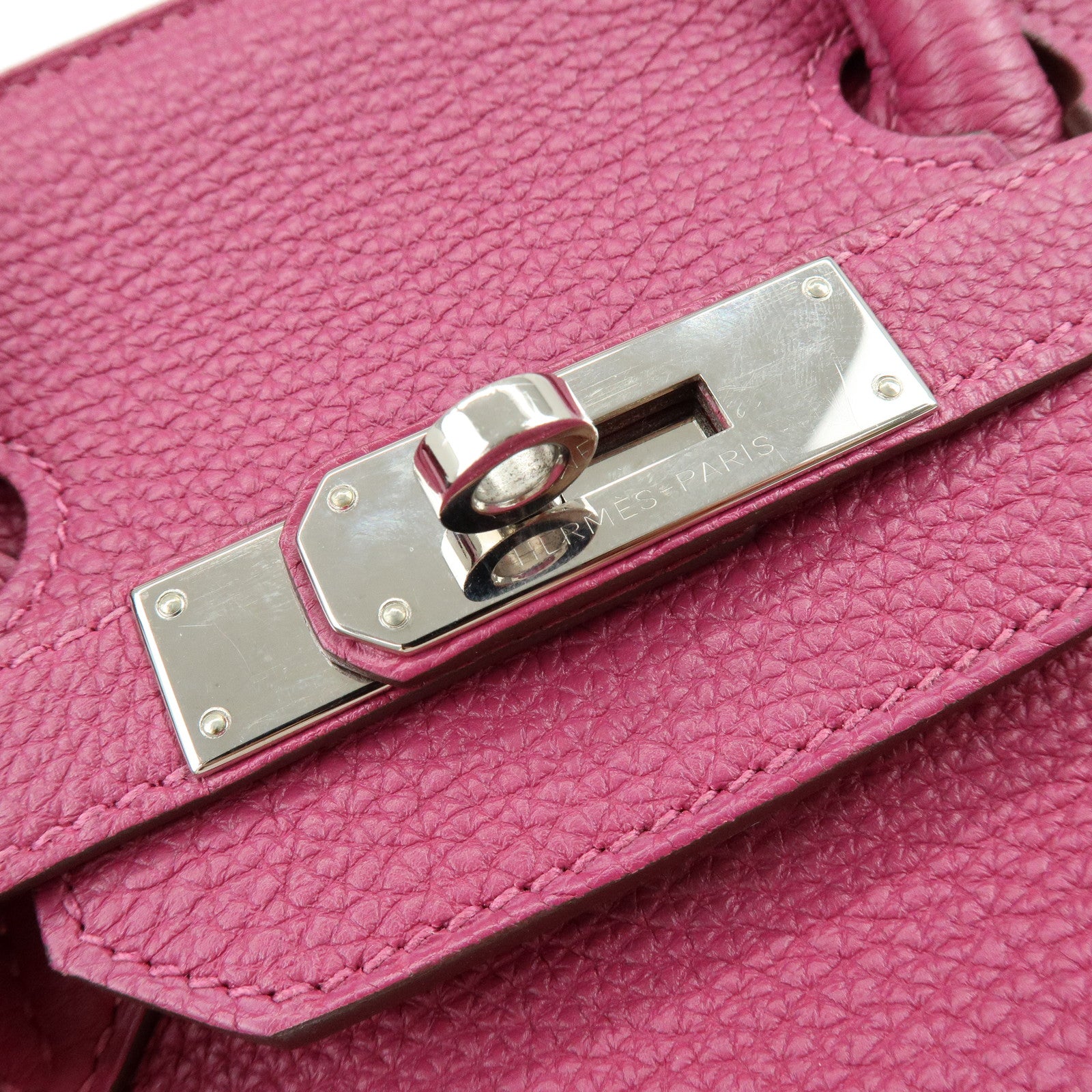 HERMES Birkin 35 Togo Leather Hand Bag □O Stamped Tosca Purple
