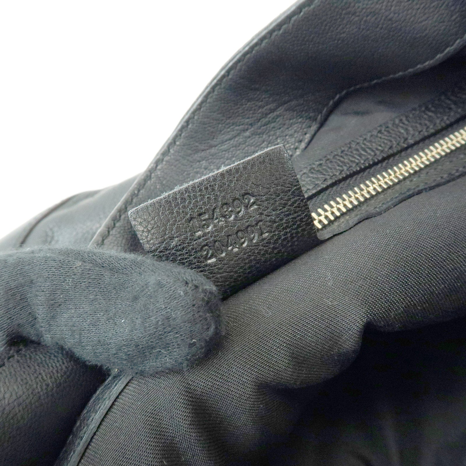 GUCCI Sherry Leather Shoulder Bag Hand Bag Black 154392