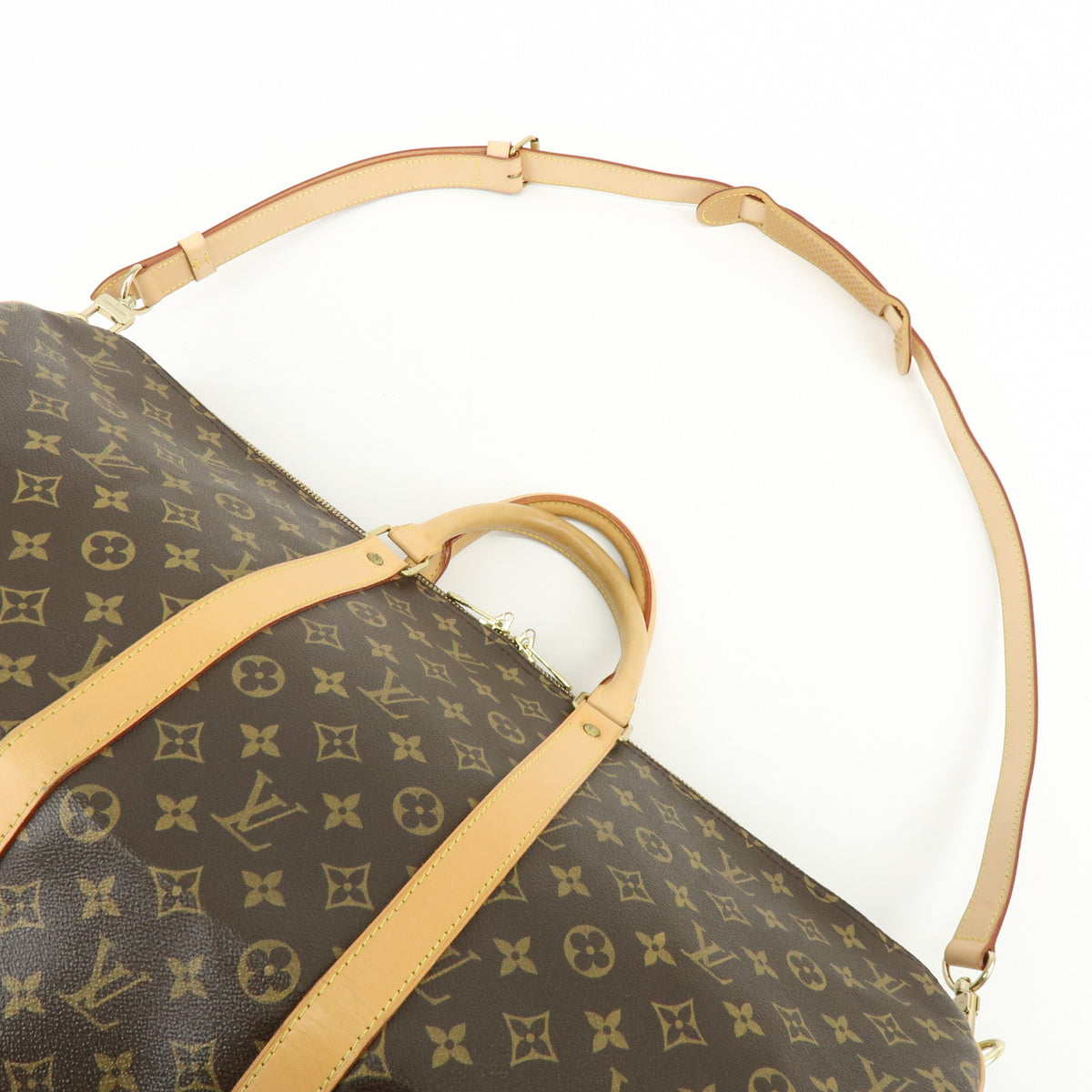 Louis Vuitton Monogram Keep All Bandouliere 55 Boston Bag M41414