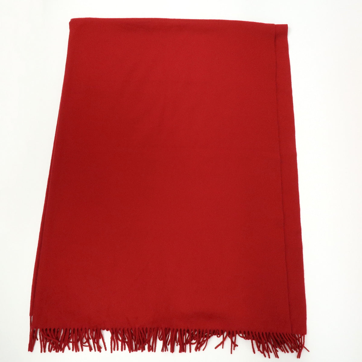 HERMES Cashmere 100% Oversized Scarf Stole Blanket Red