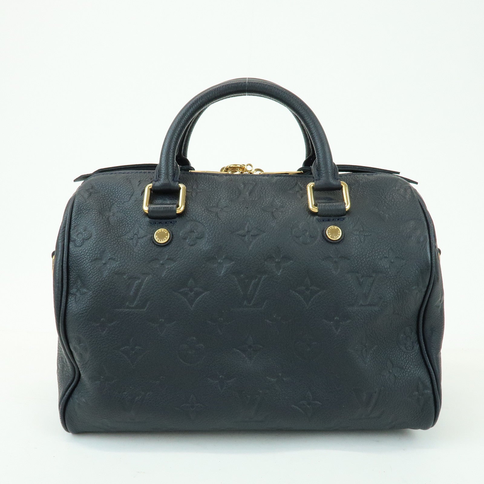 Louis Vuitton Monogram Empreinte Speedy Bandouliere 25 Navy M40762