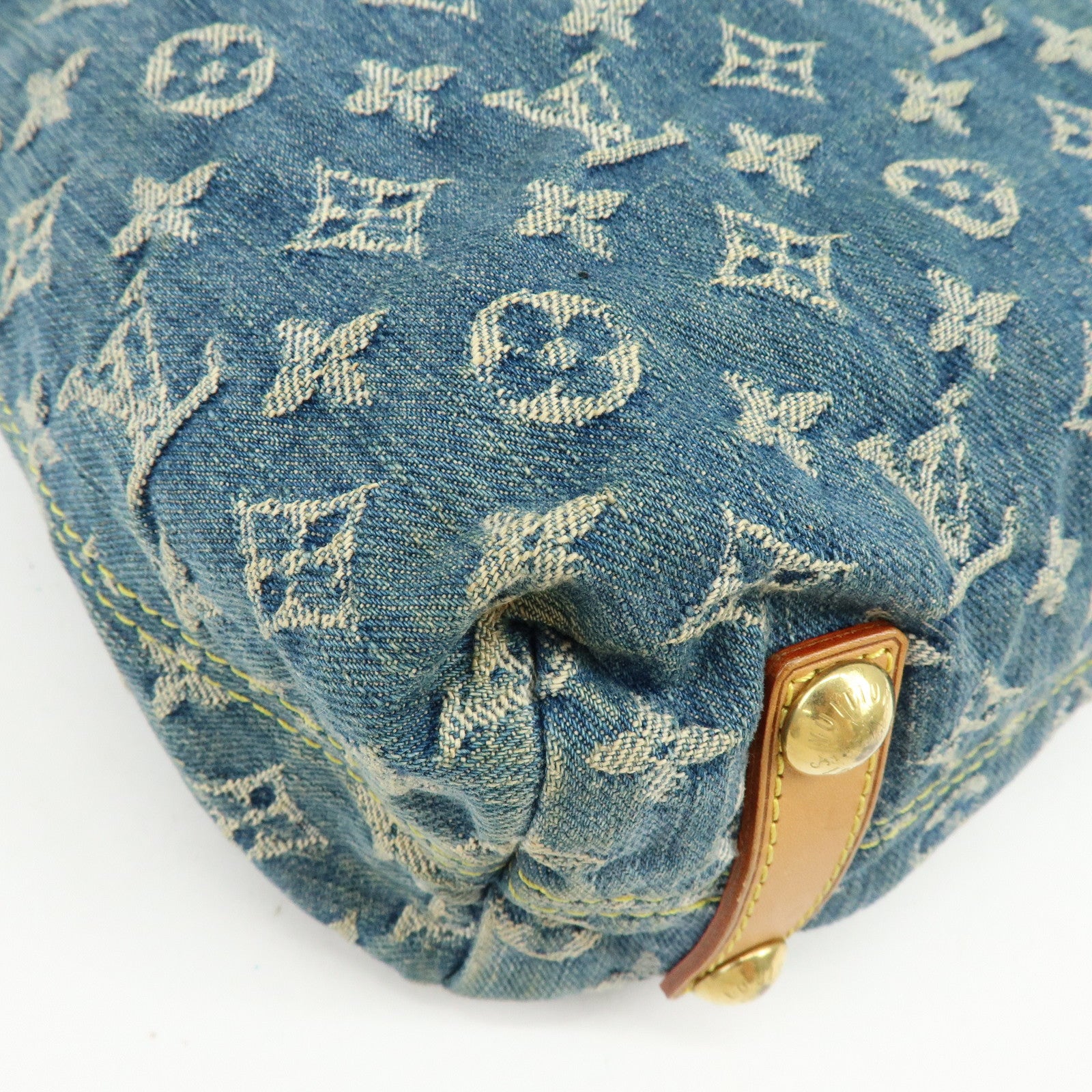 Louis Vuitton Monogram Denim Baggy GM Shoulder Bag Blue M95048