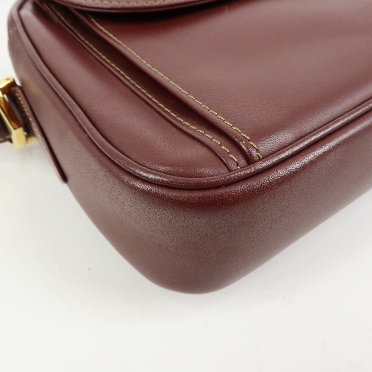 Cartier Must de Cartier Leather Shoulder Bag Bordeaux