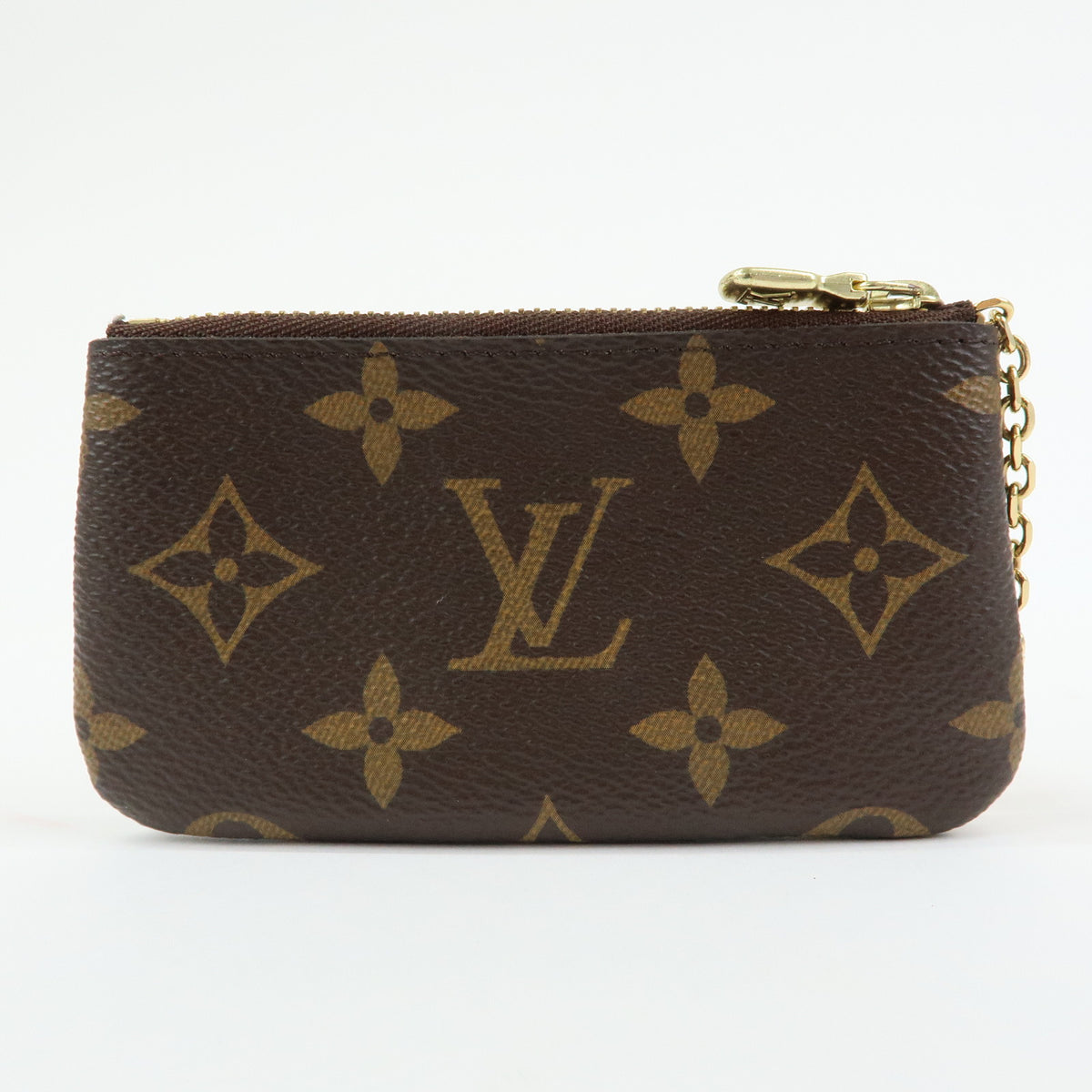 Louis Vuitton Monogram Pochette Cles Coin Case Key Case Brown M62650