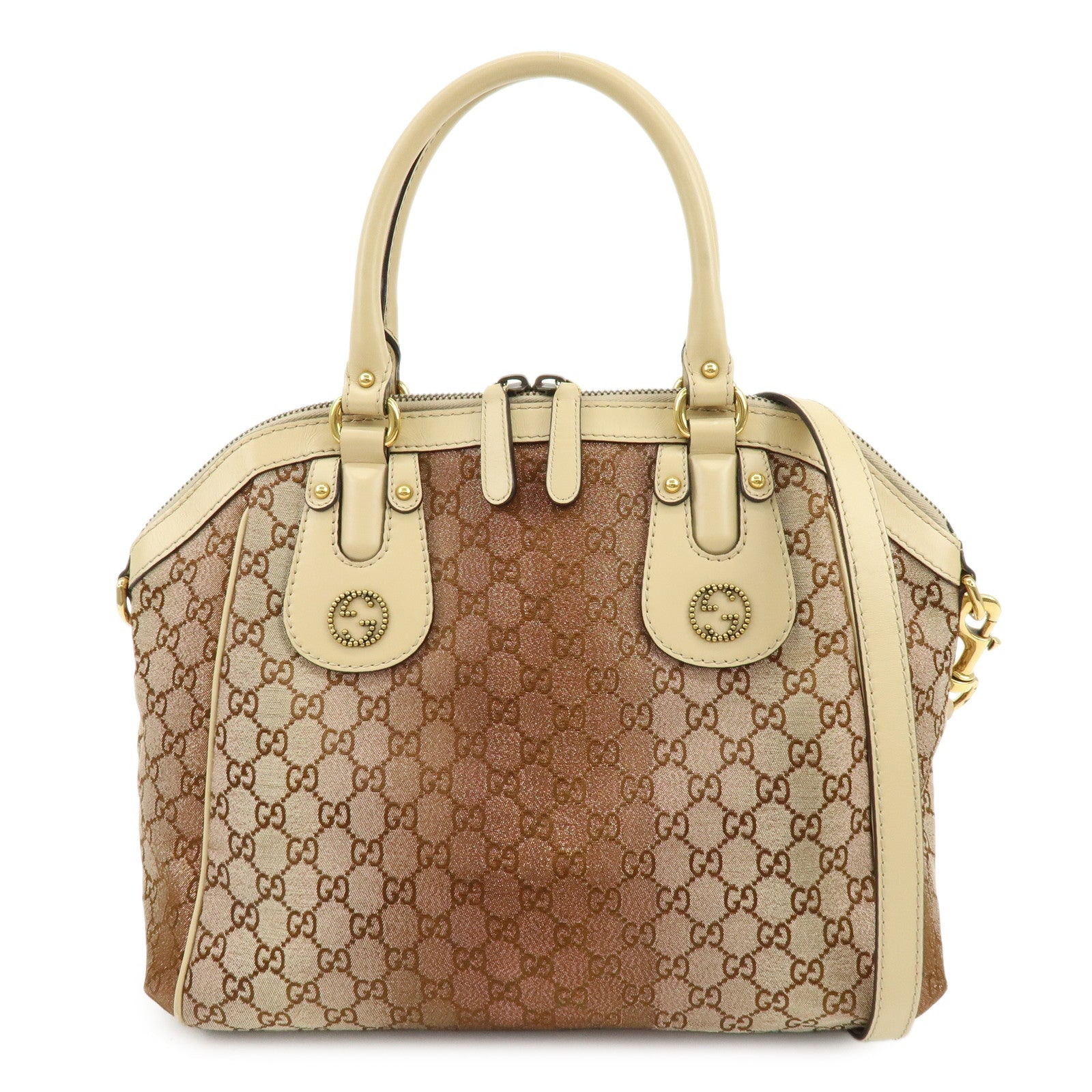 GUCCI Interlocking G Scarlett GG Canvas Leather 2Way Hand Shoulder Bag