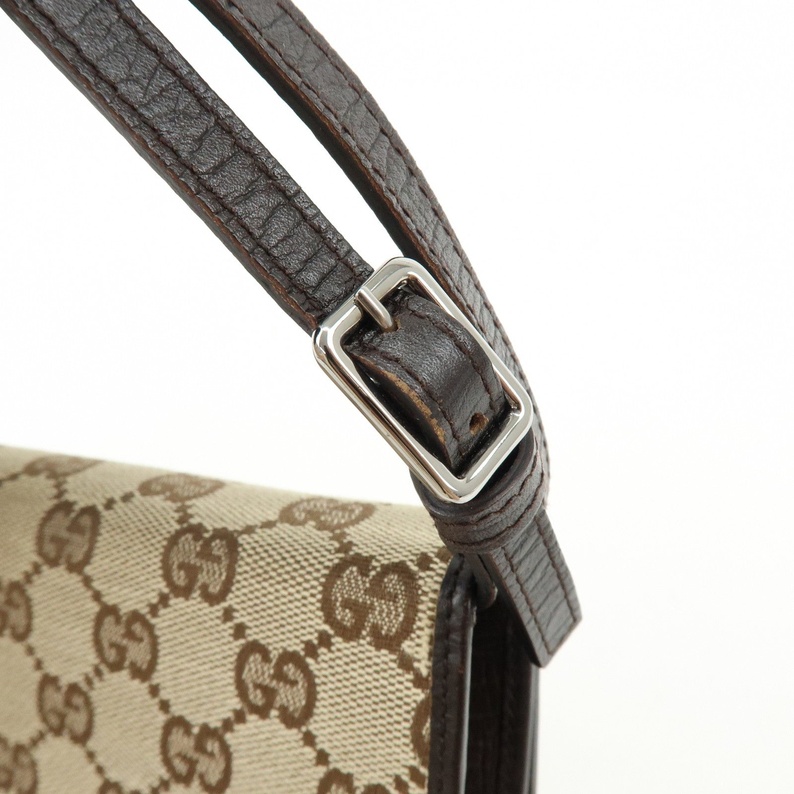 GUCCI Bamboo GG Canvas Leather 2Way Bag Hand Bag Beige Brown 117594