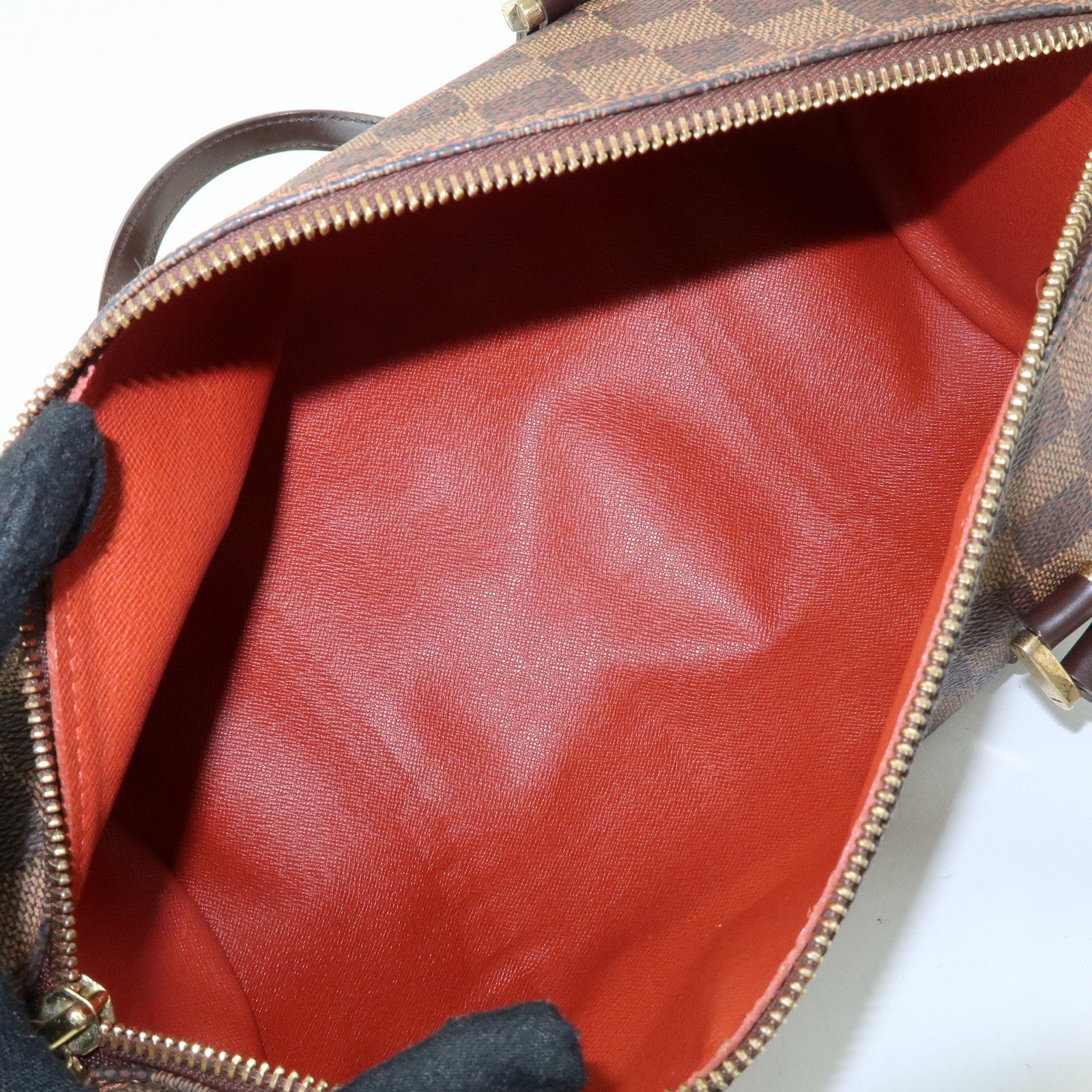 Louis Vuitton Damier Ebene Papillon 30 Hand Bag & Pouch Brown N51303