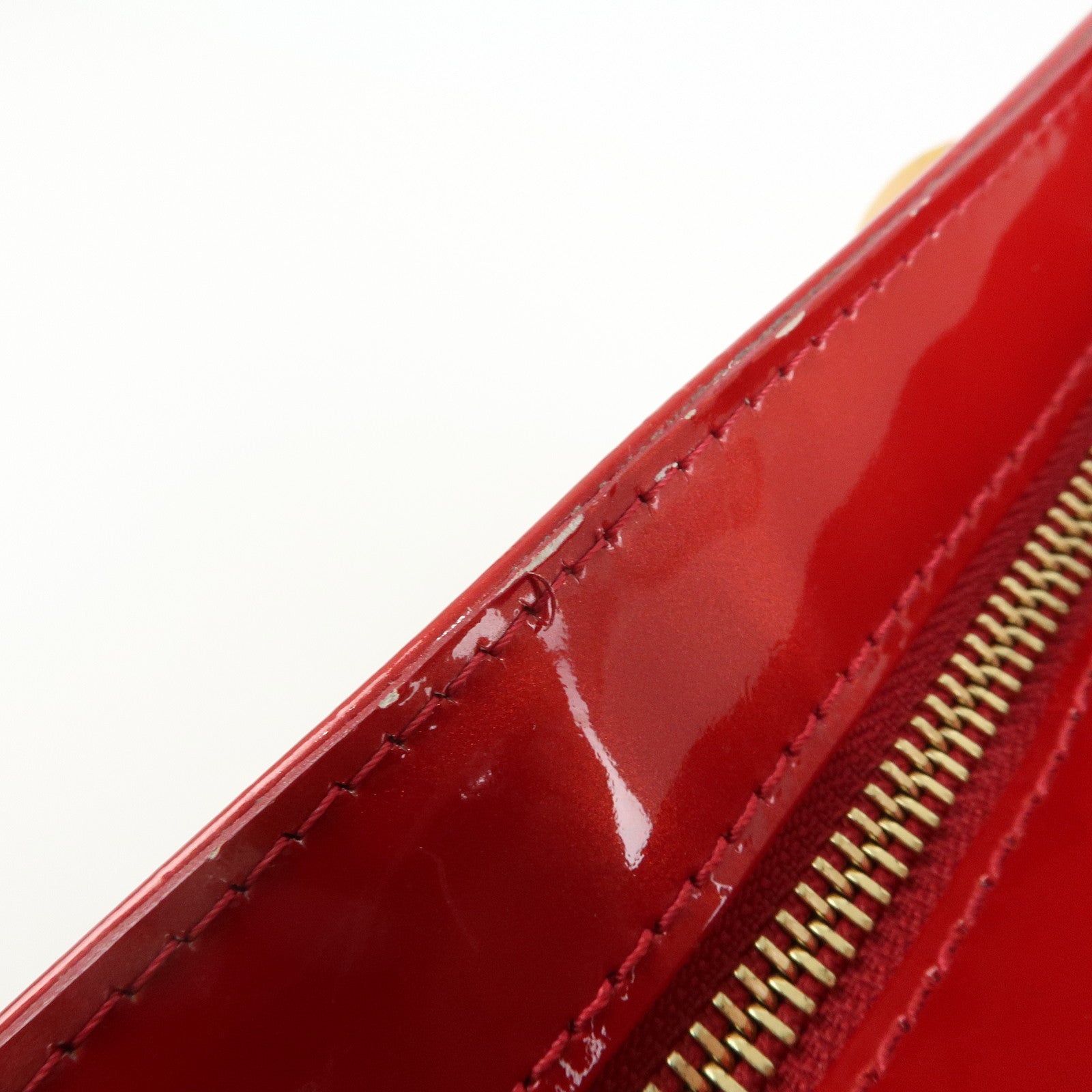 Louis Vuitton Monogram Vernis Brentwood Tote Bag Hand Bag Red M91989