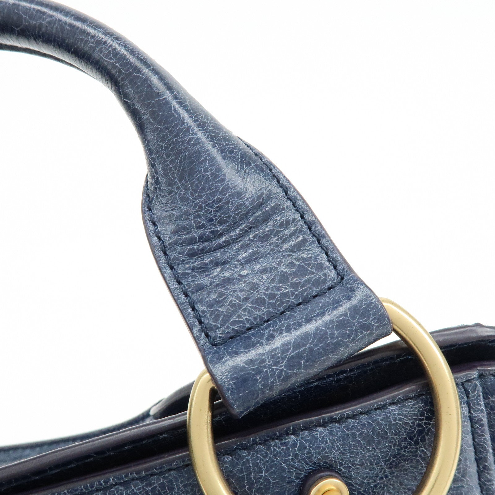 Chloe See by Chloe Paige Leather Small 2Way Hand Bag Shoulder Bag Blue
