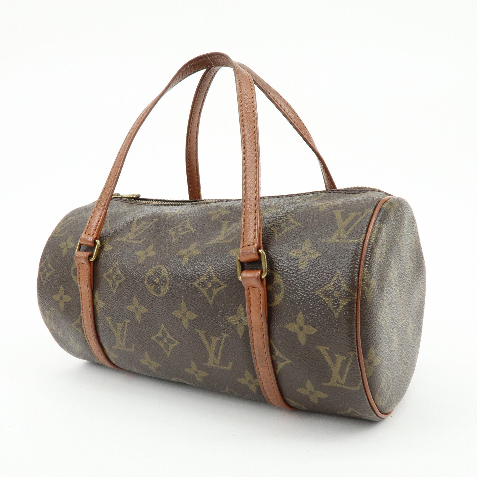 Louis Vuitton Monogram Papillon 26 Hand Bag Old Style Brown M51366