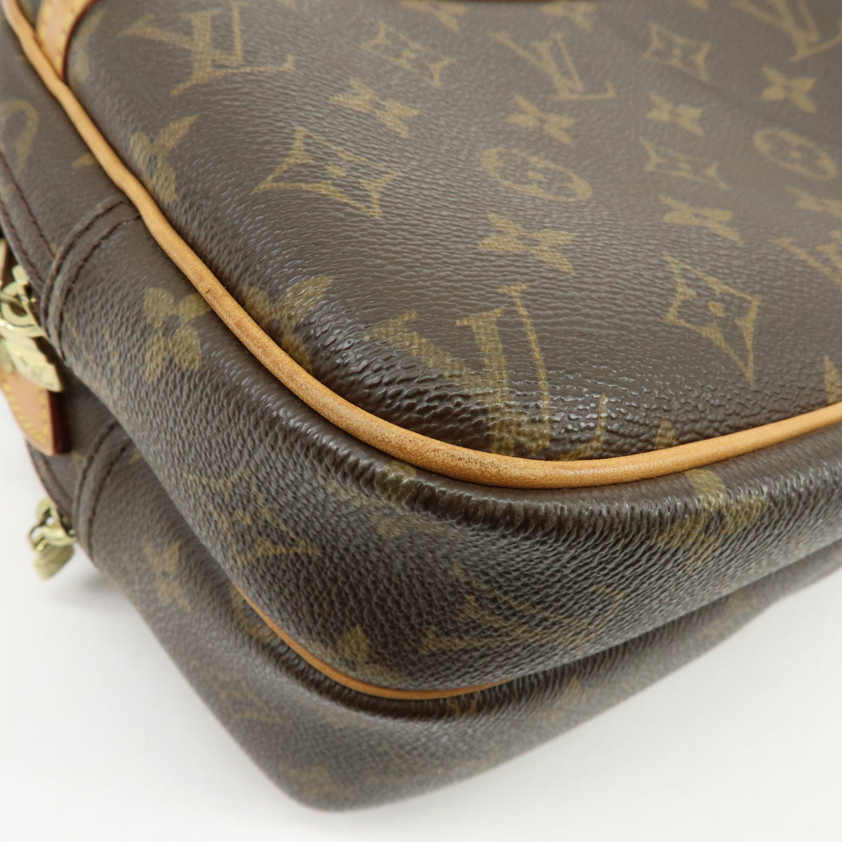 Louis Vuitton Monogram Reporter PM Shoulder Crossbody Bag Brown M45254