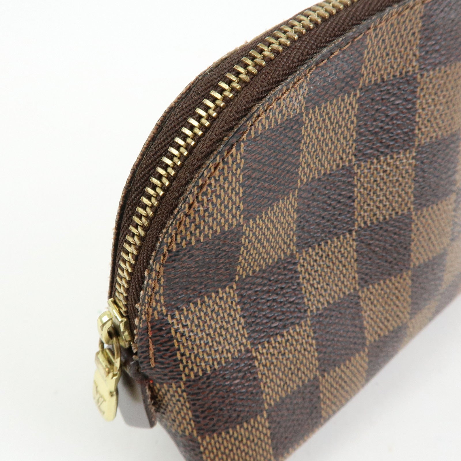 Louis Vuitton Damier Pochette Cosmetic PM Pouch Brown N47516