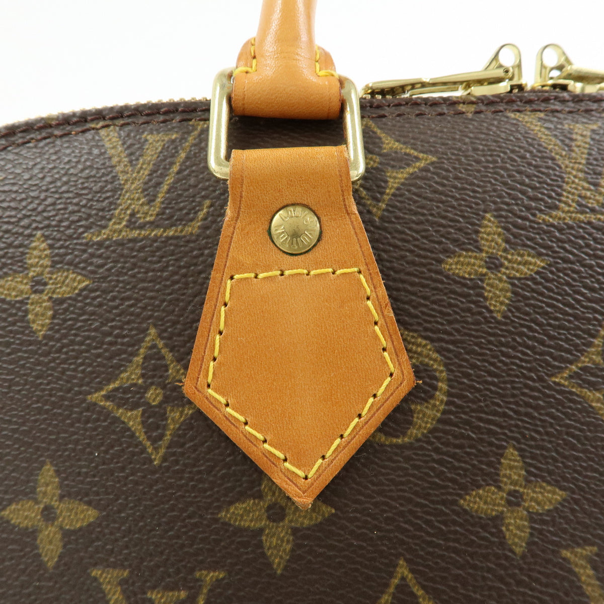 Louis Vuitton Monogram Alma PM Canvas Leather Hand Bag Brown M51130