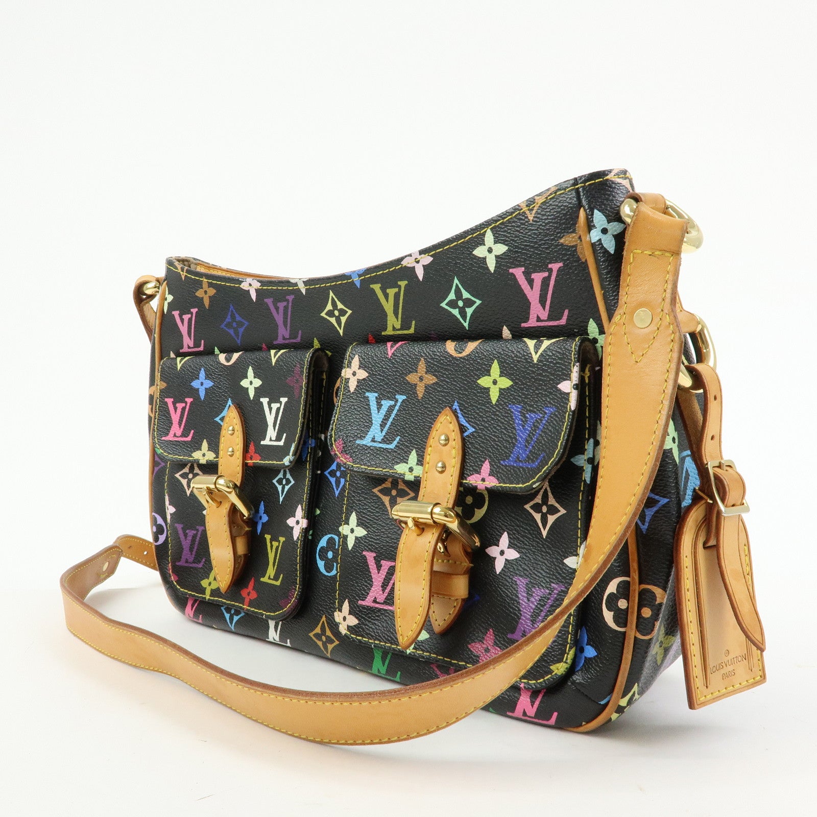 Louis Vuitton Monogram Multicolor Lodge PM Shoulder Bag Noir M40054