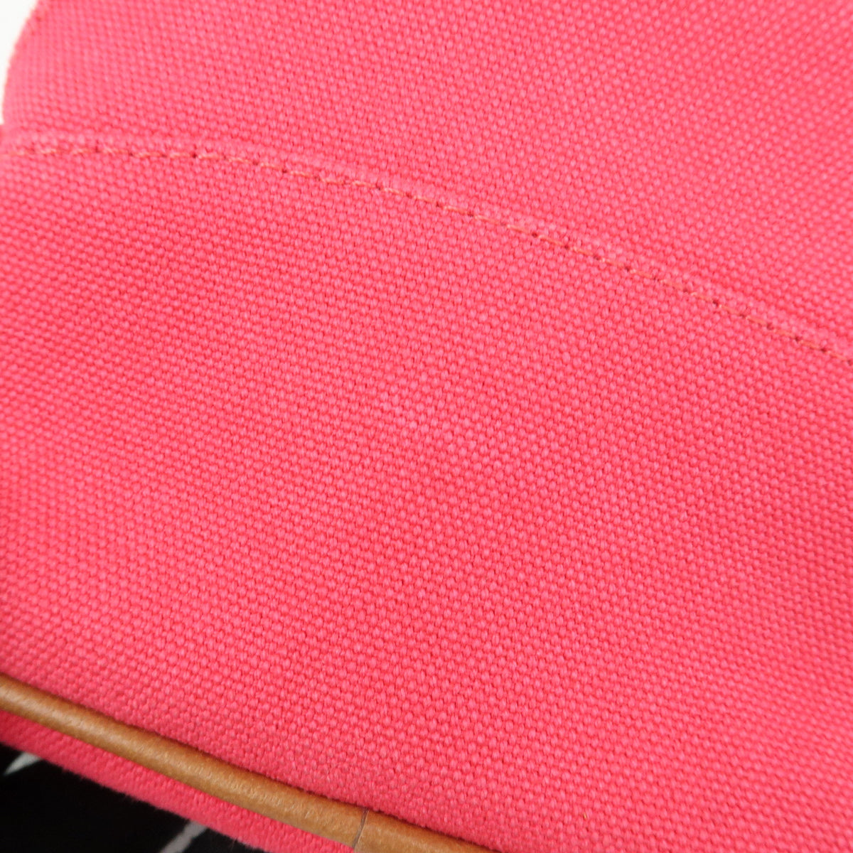 HERMES Bolide Mini Mini 16 Canvas Leather Pouch Pink Brown