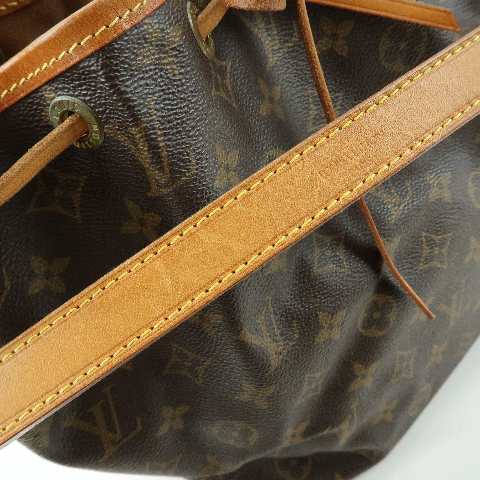 Louis Vuitton Monogram Canvas Petit Noe Shoulder Bag Brown M42226