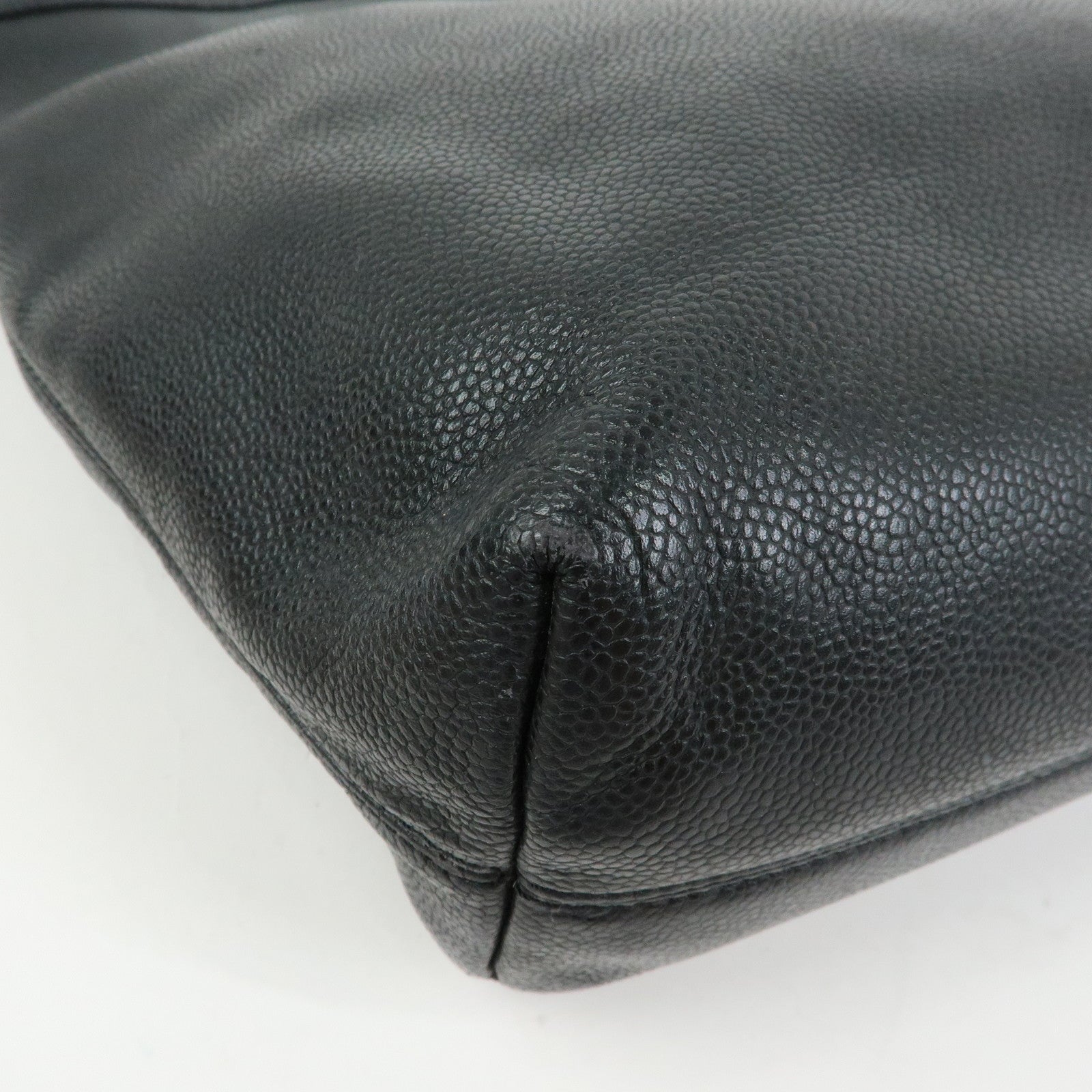 CHANEL COCO Mark Caviarskin Tote Bag Shoulder Bag Black
