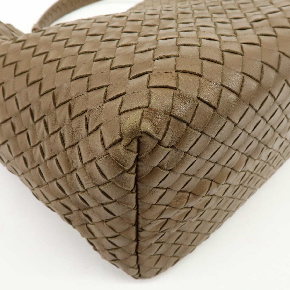 BOTTEGA VENETA Intrecciato Leahter Shoulder Bag Tote Bag Cafe Brown