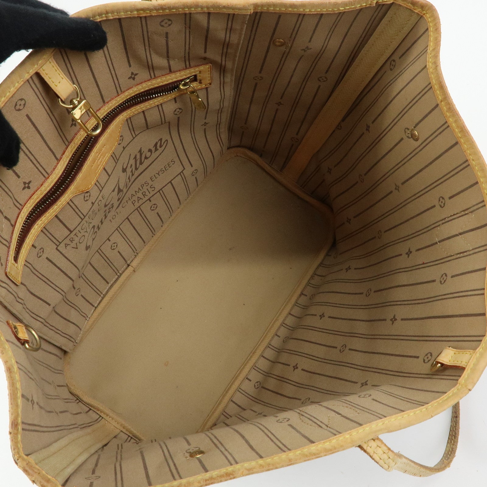 Louis Vuitton Monogram Neverfull MM Tote Shoulder Bag Brown M40156