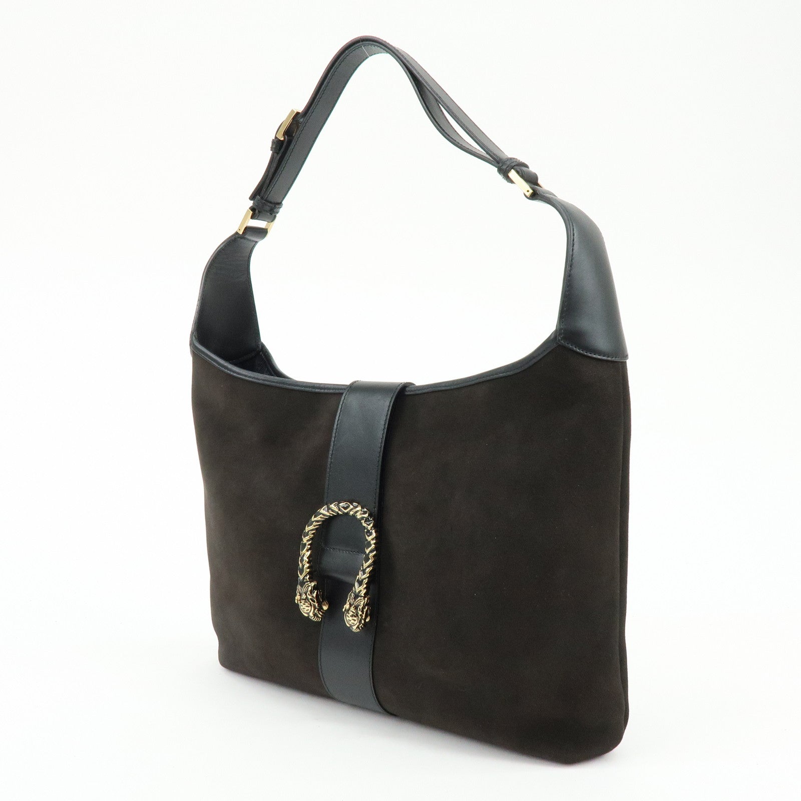 GUCCI Dionysus Suede Leather Shoulder Bag Hand Bag Dark Brown 001.4067