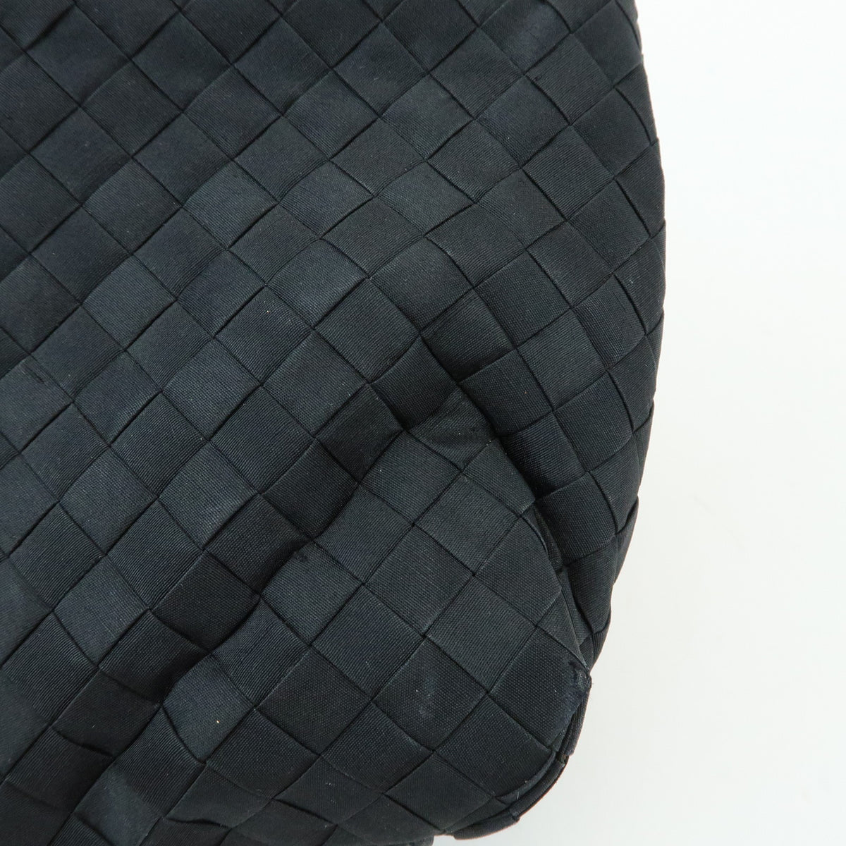 BOTTEGA VENETA Intrecciato Nylon Leather Shoulder Bag Hand Bag Black