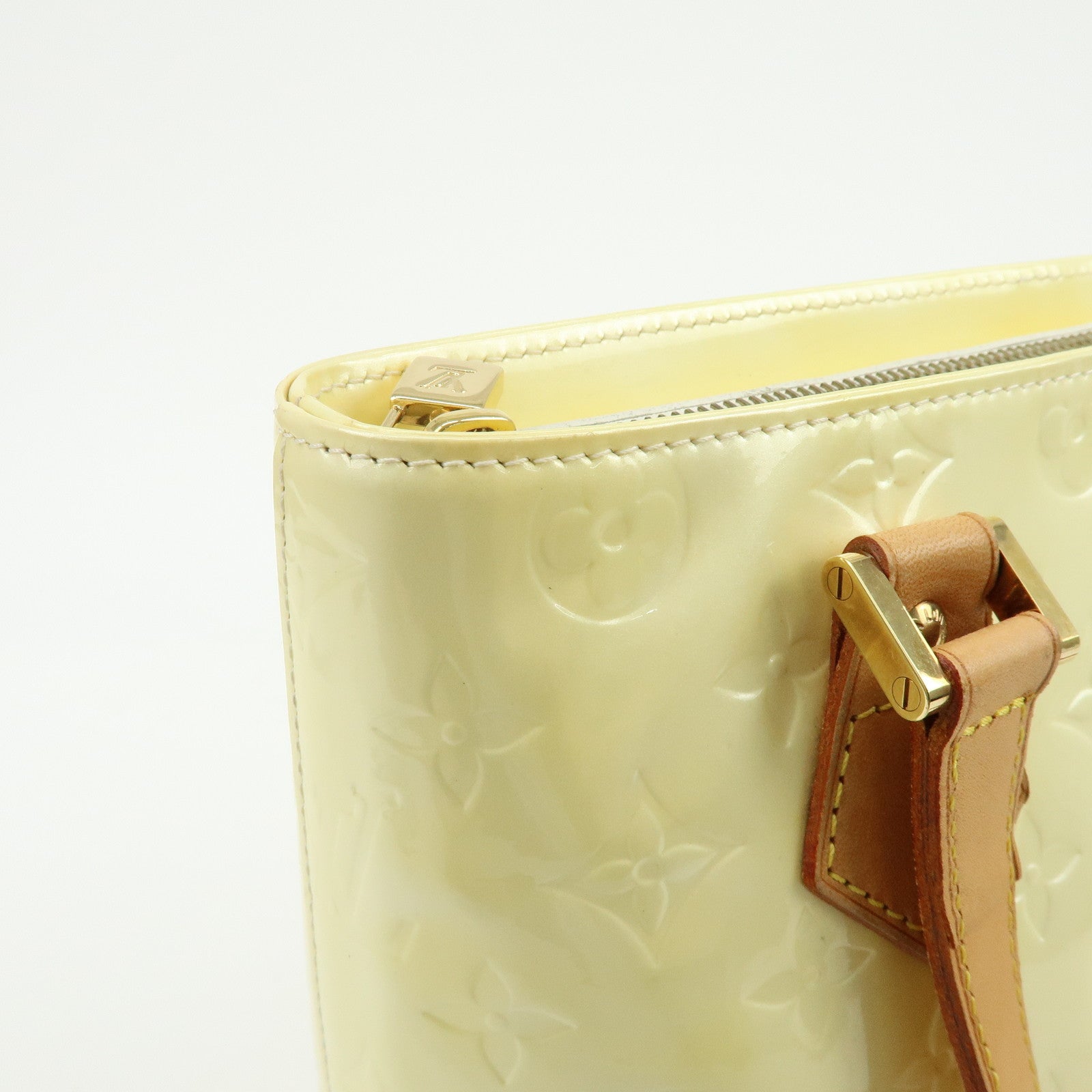 Louis Vuitton Monogram Vernis Houston Tote Hand Bag Beige M91004