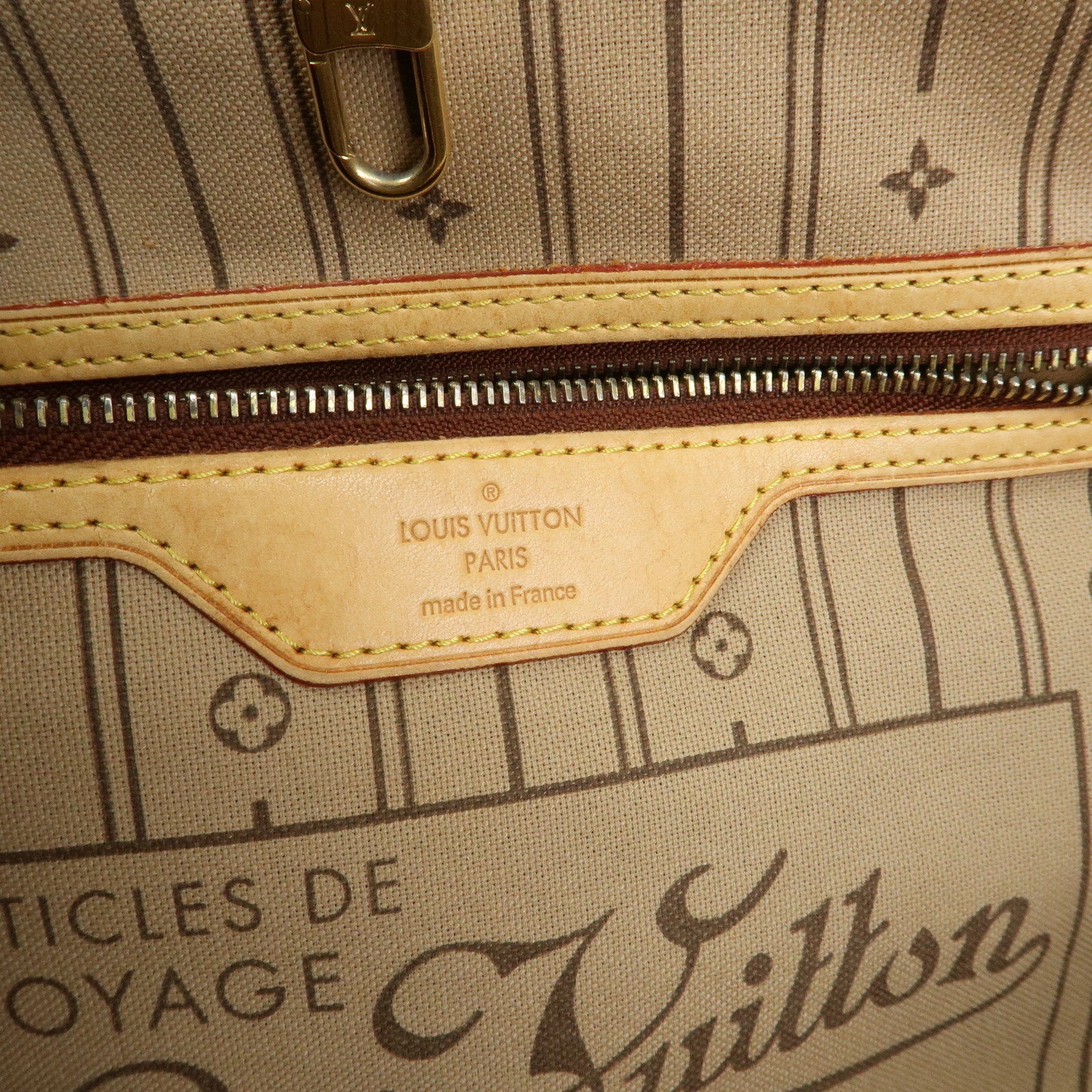 Louis Vuitton Monogram Neverfull MM Tote Shoulder Bag Brown M40156