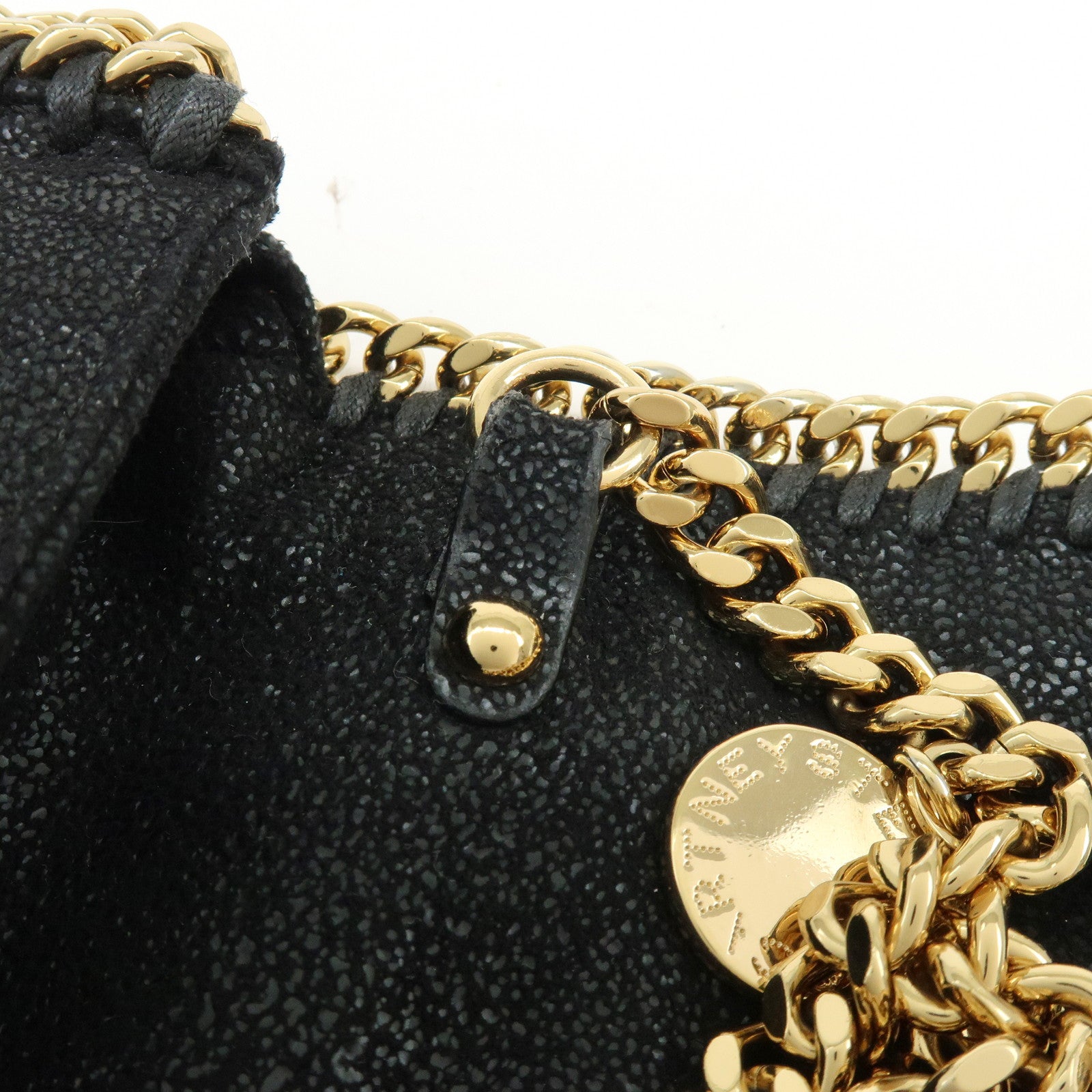 STELLA MCCARTNEY Falabella Faux Leather Shoulder Bag Black 495150