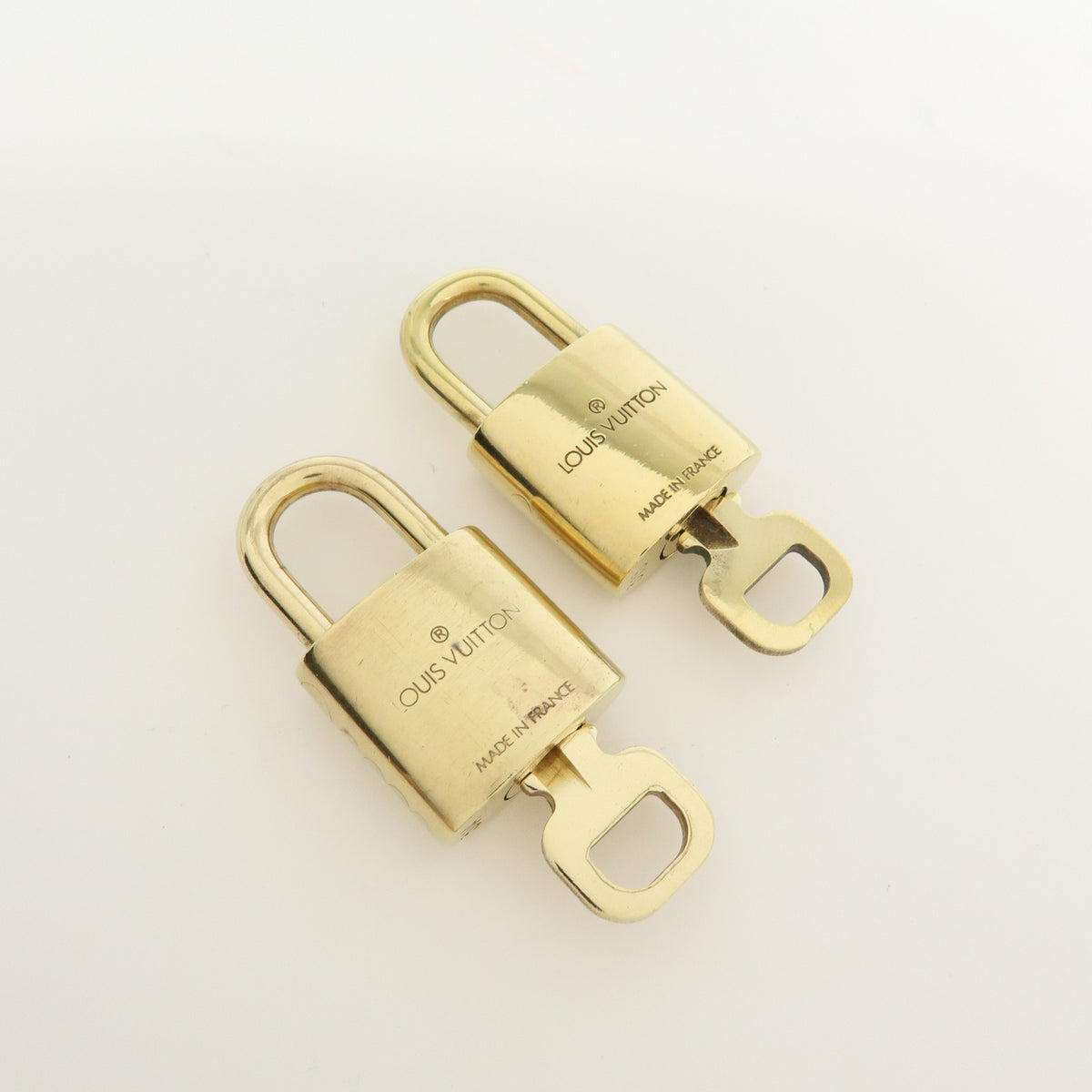 Louis Vuitton Lot of 10 Lock & Key Cadena Key Lock Gold