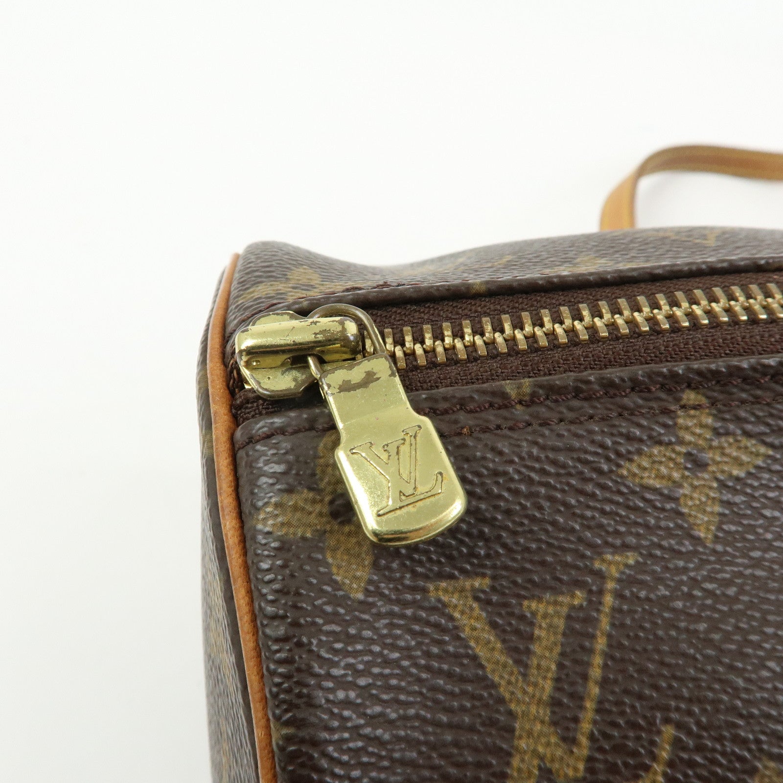 Louis Vuitton Monogram Papillon 30 Hand Bag Brown M51385