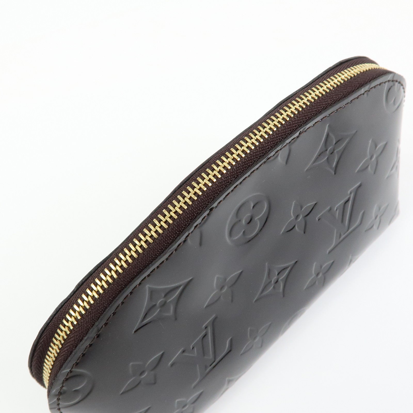 Louis Vuitton Monogram Vernis Pochette Cosmetic Pouch Amarante M91495
