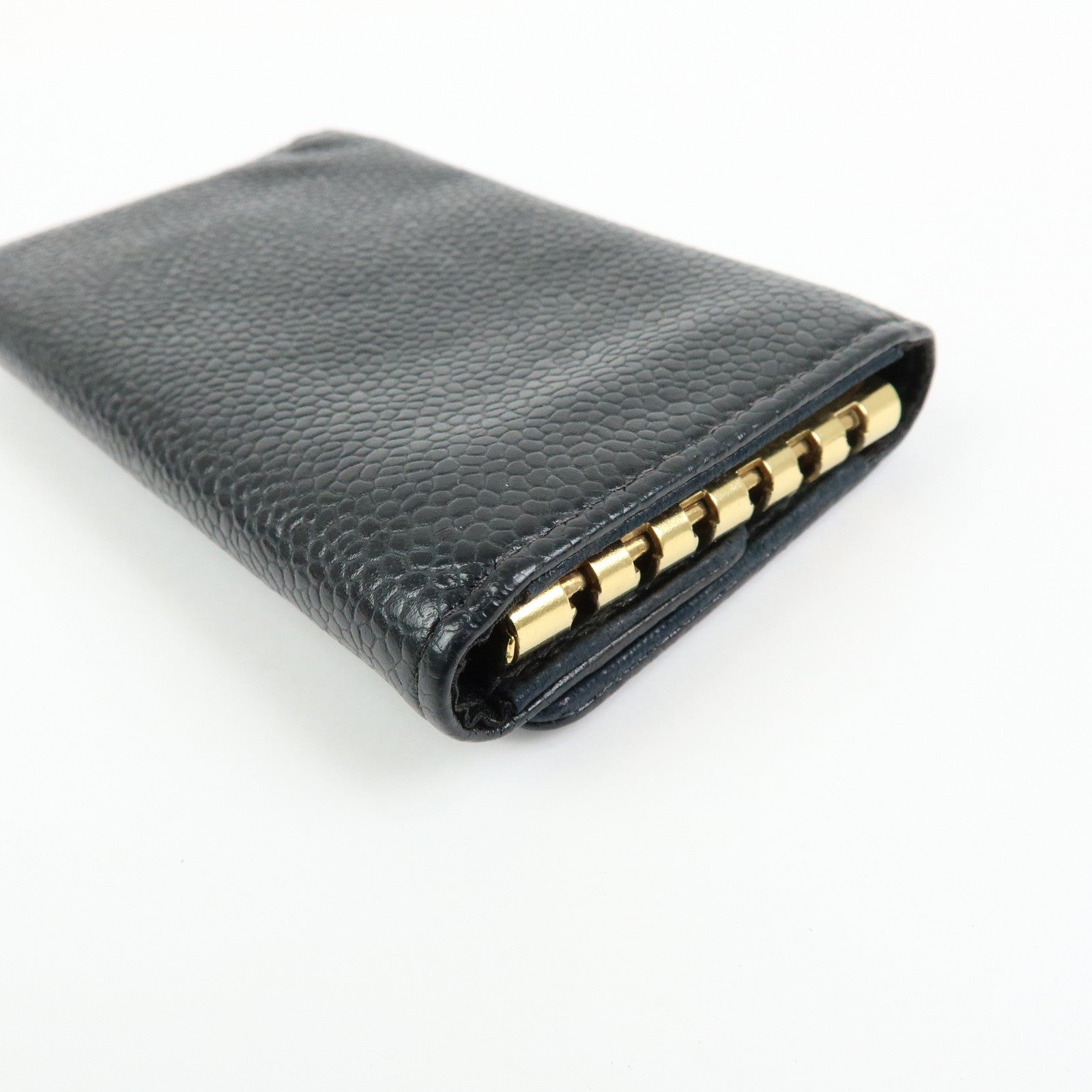 CHANEL COCO Mark Cavierskin Key Case Key Holder Black