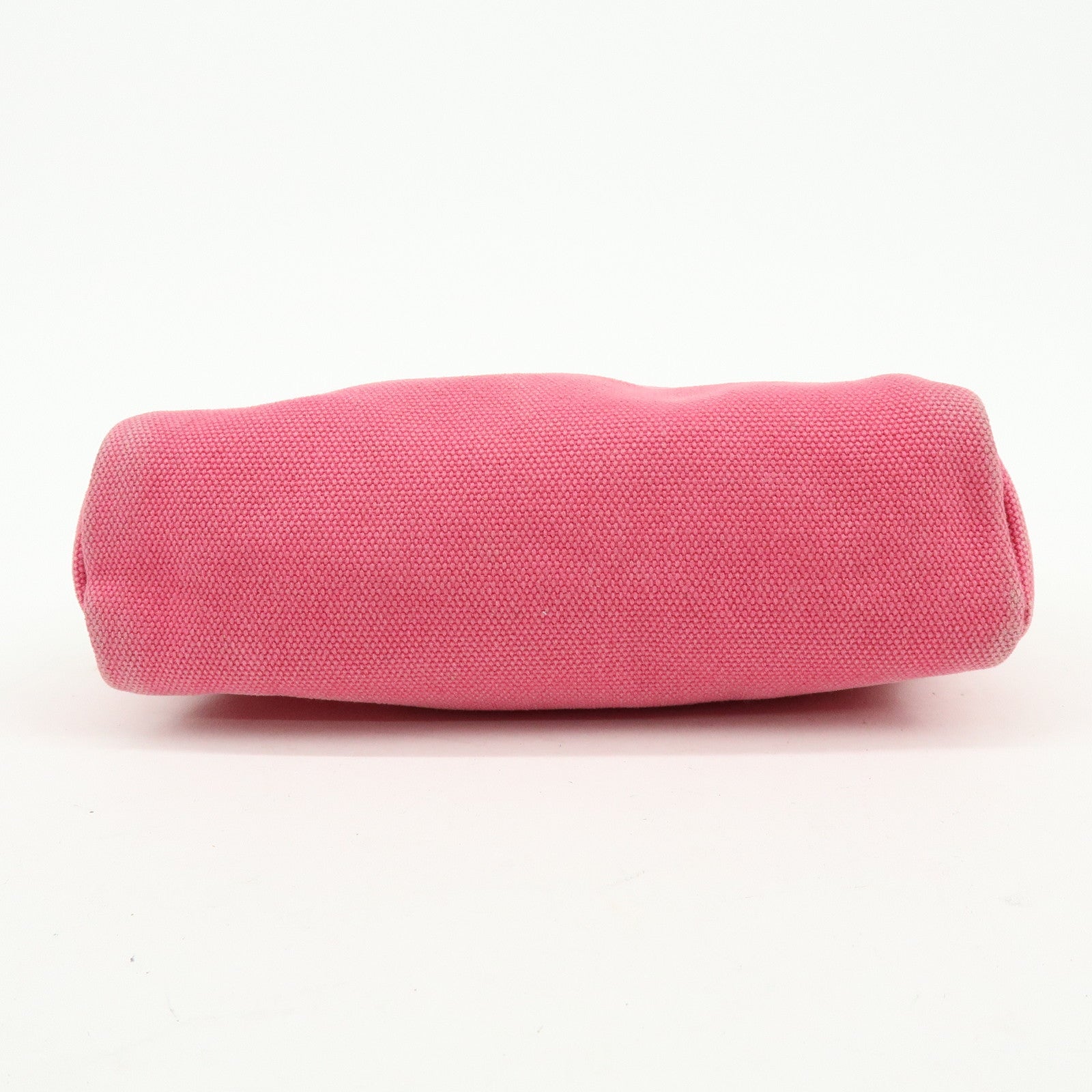 PRADA Triangle Logo Canvas Leather Pouch Cosmetic Pouch Pink