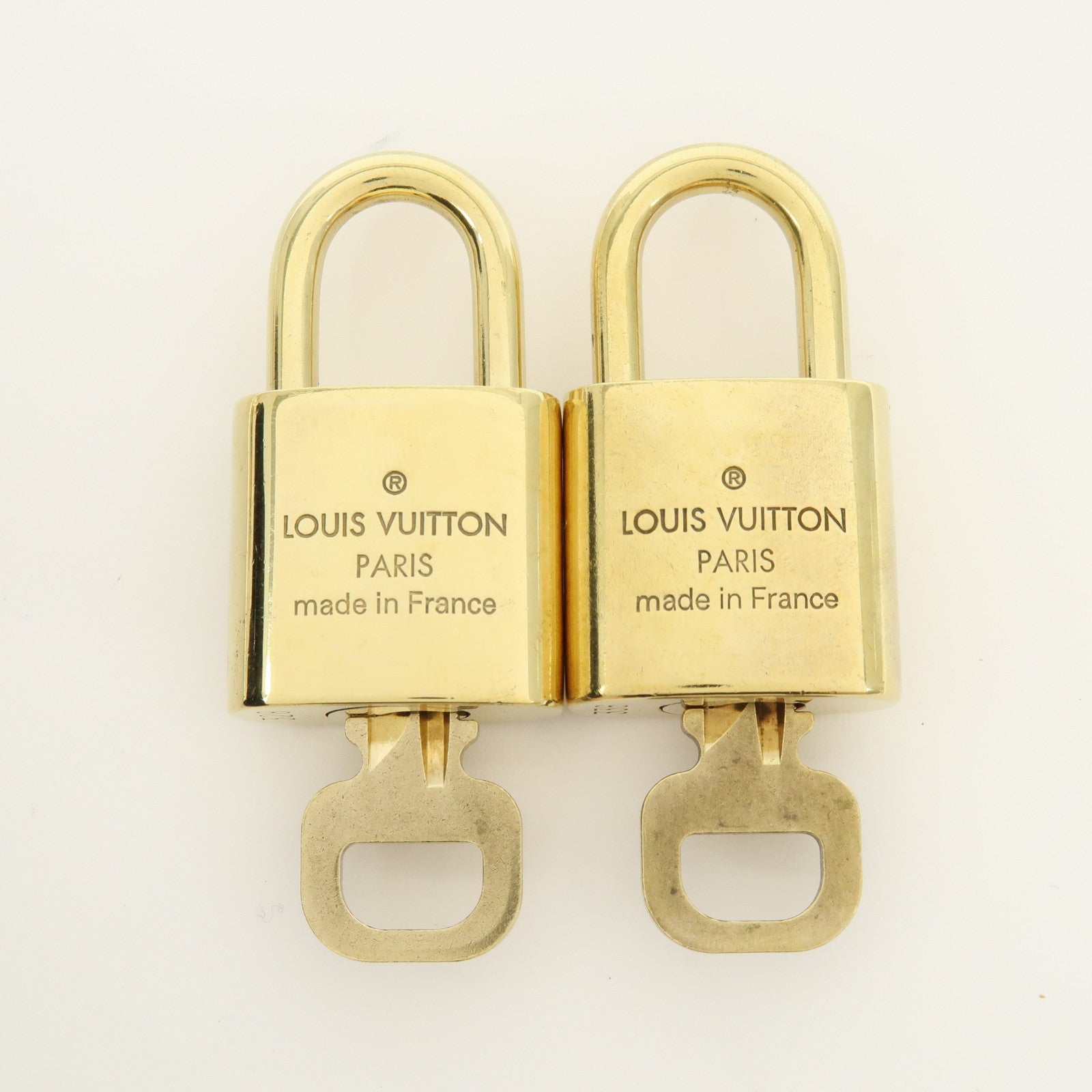 Louis Vuitton Lot of 10 Lock & Key Cadena Key Lock Gold