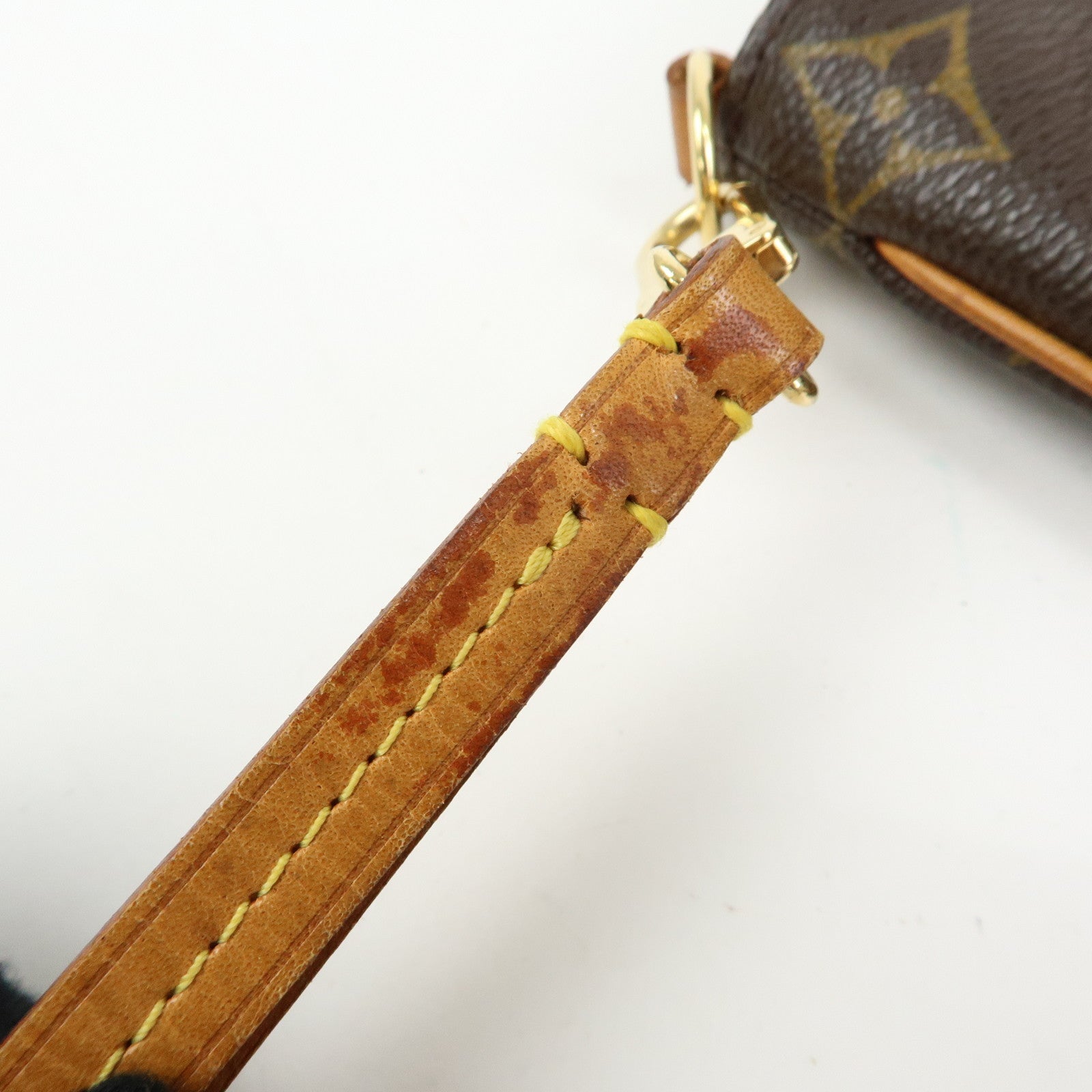 Louis Vuitton Monogram Partition Pouch Wristlet Bag Brown M51901