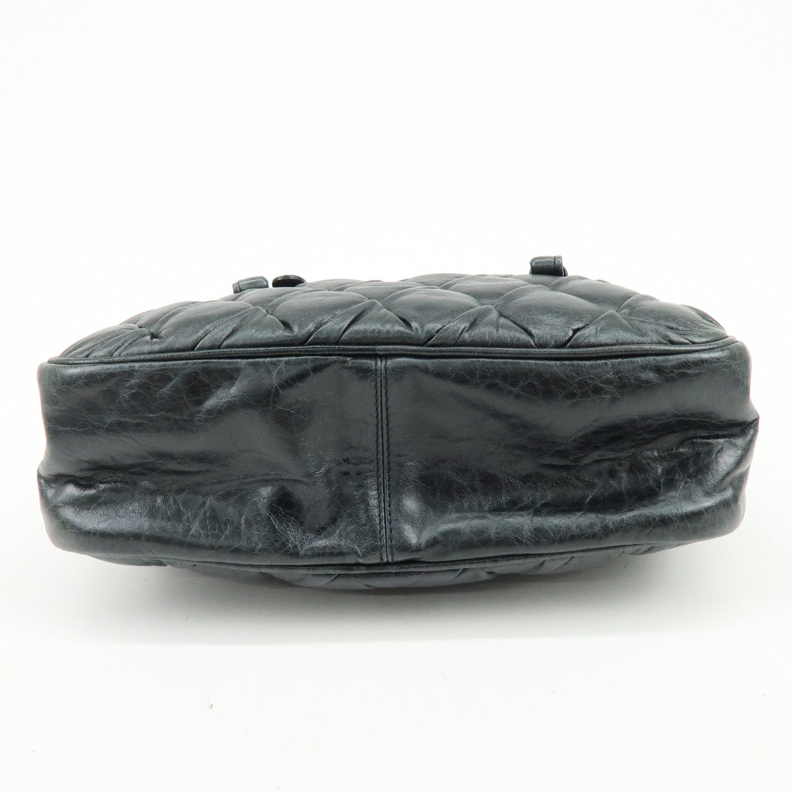 BALENCIAGA The Matelasse Leather Hand Bag Mini Boston Bag 182089