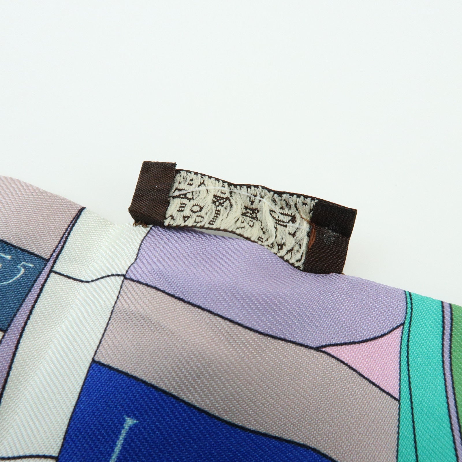HERMES Twilly Silk 100% Scarf ASTROLOGIE NOUVELLE Green Blue Pink