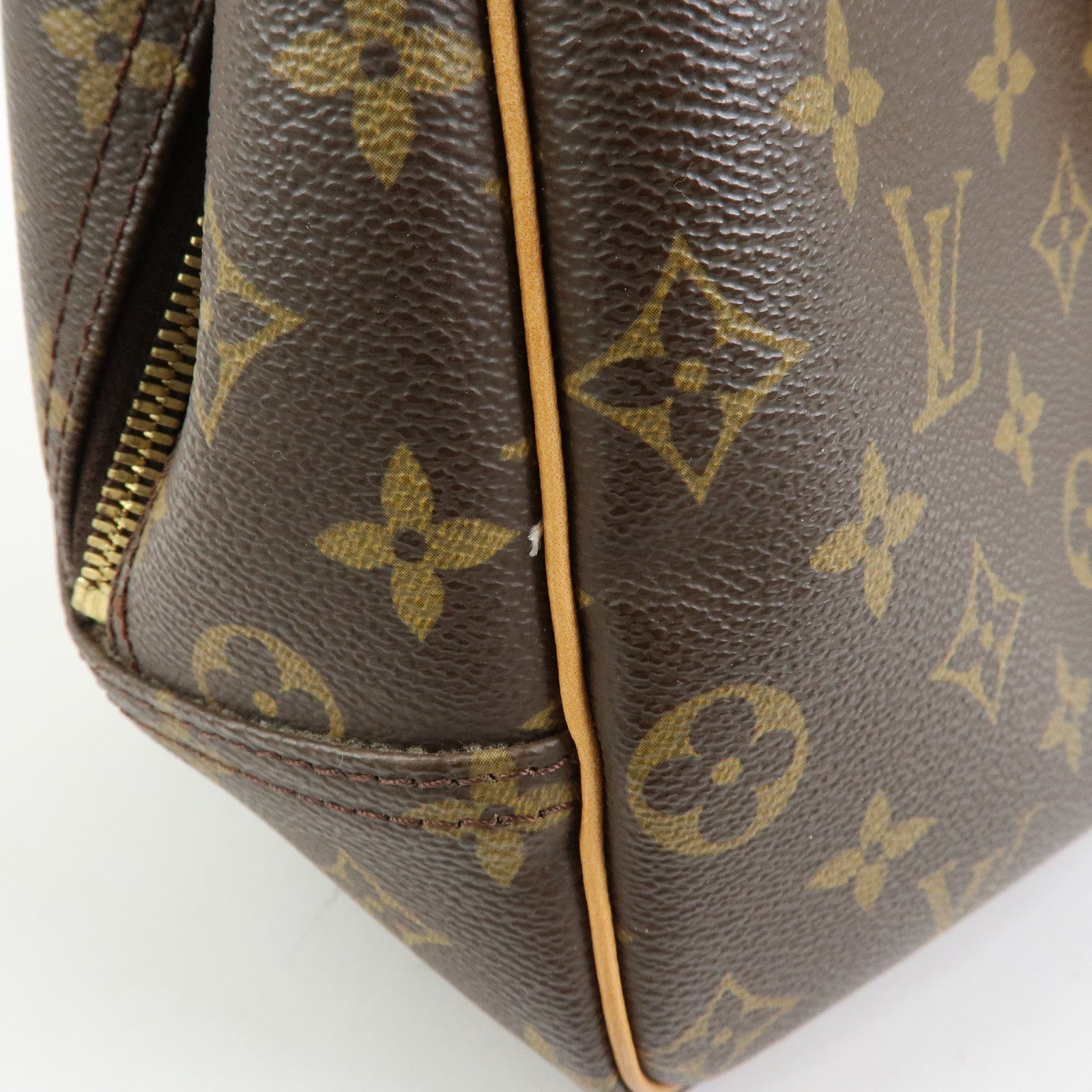 Louis Vuitton Monogram Deauville Canvas Hand Bag Brown M47270