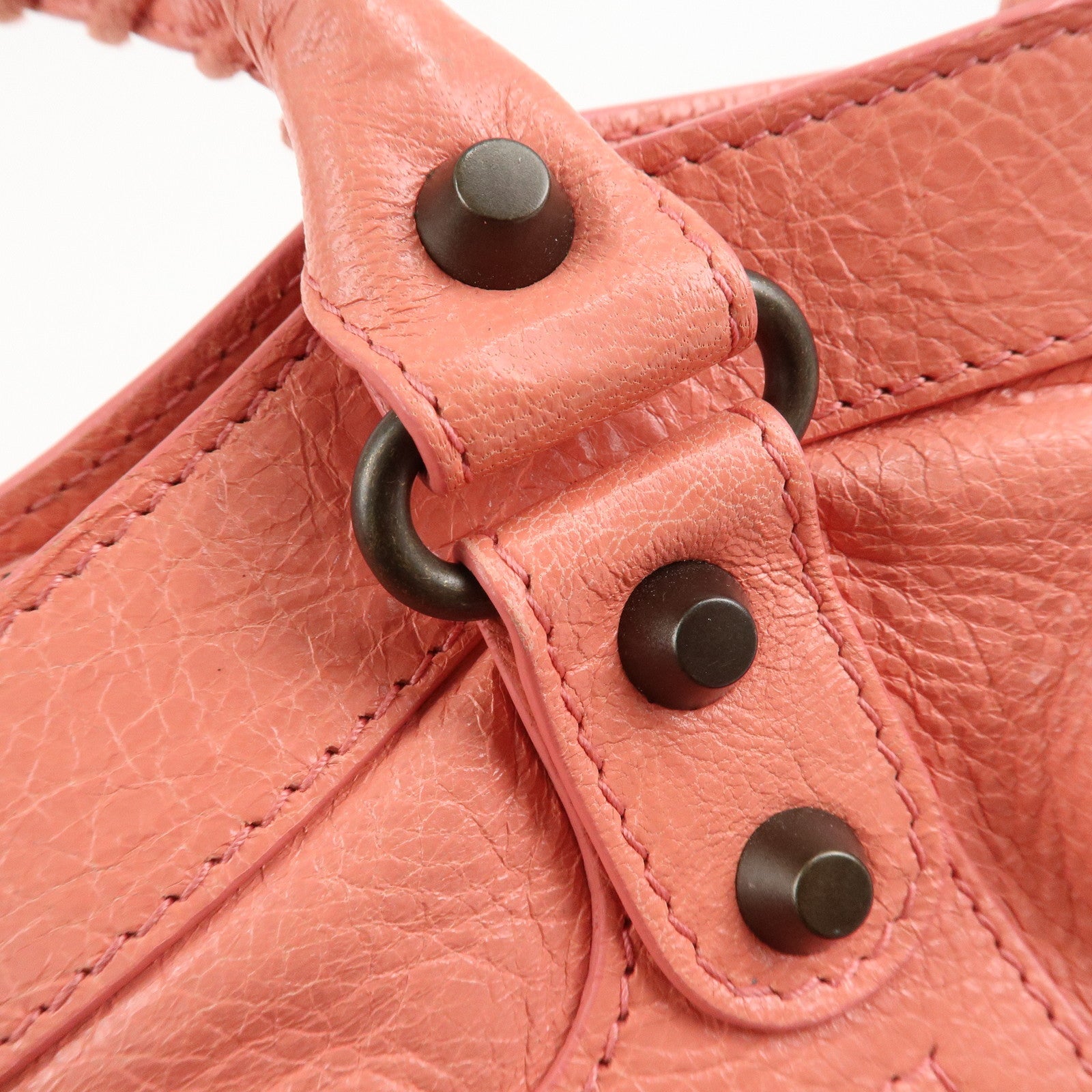 BALENCIAGA The First Leather 2Way Bag Shoulder Bag Pink 103208 Used