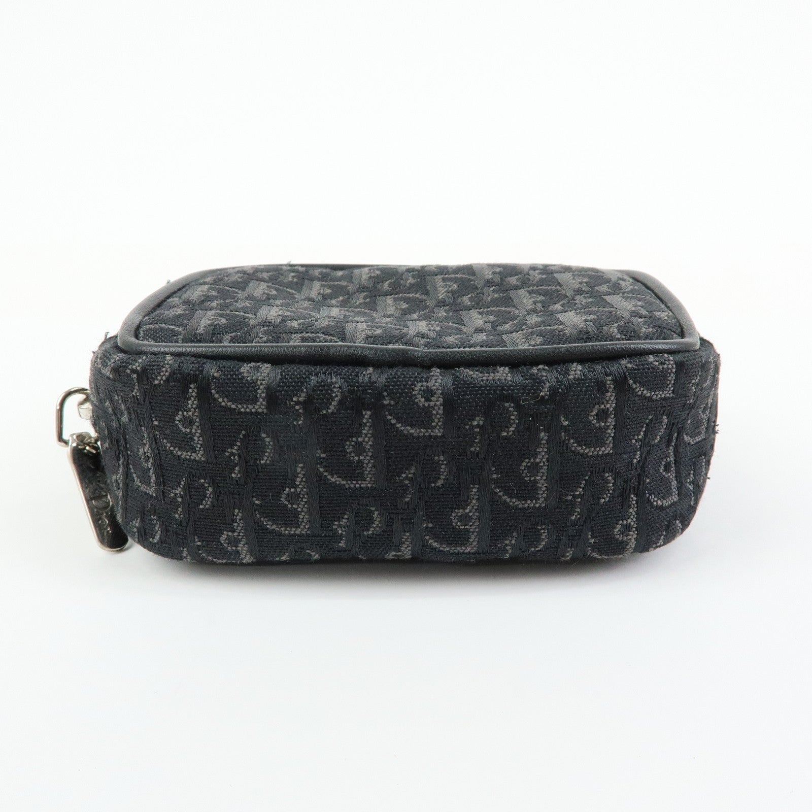 Christian Dior Trotter Oblique Jacquard Leather Tiny Pouch Black