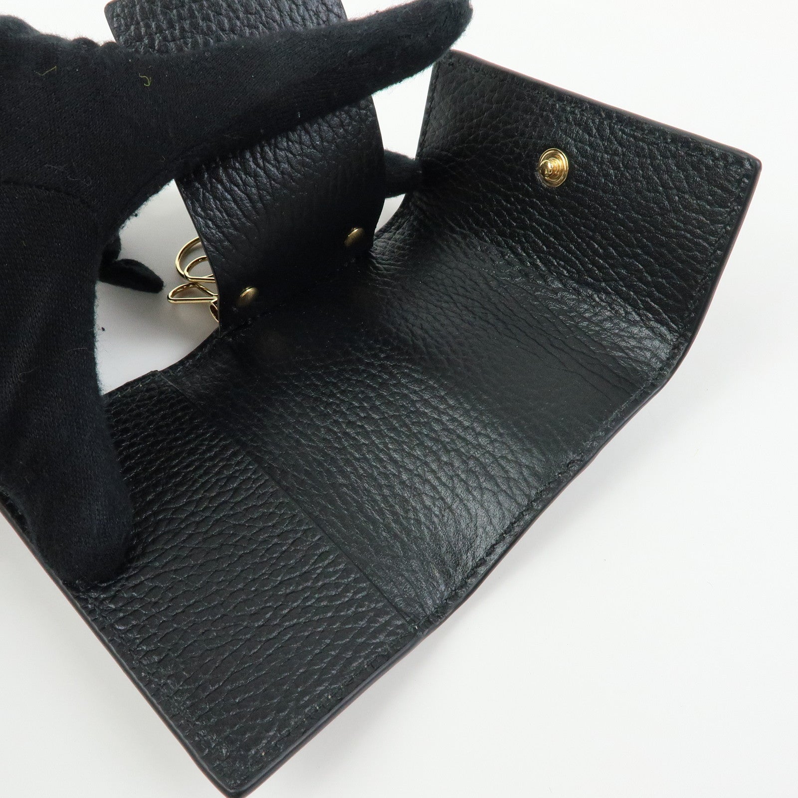 GUCCI GG Marmont Double G Leather 6 Ring Key Case Key Holder 456118