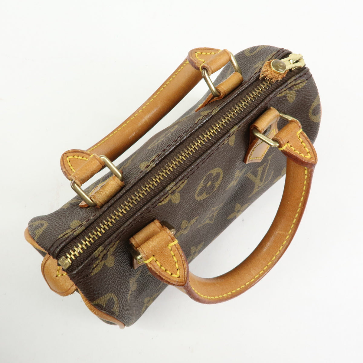 Louis Vuitton Monogram Mini Speedy Hand Bag Brown M41534