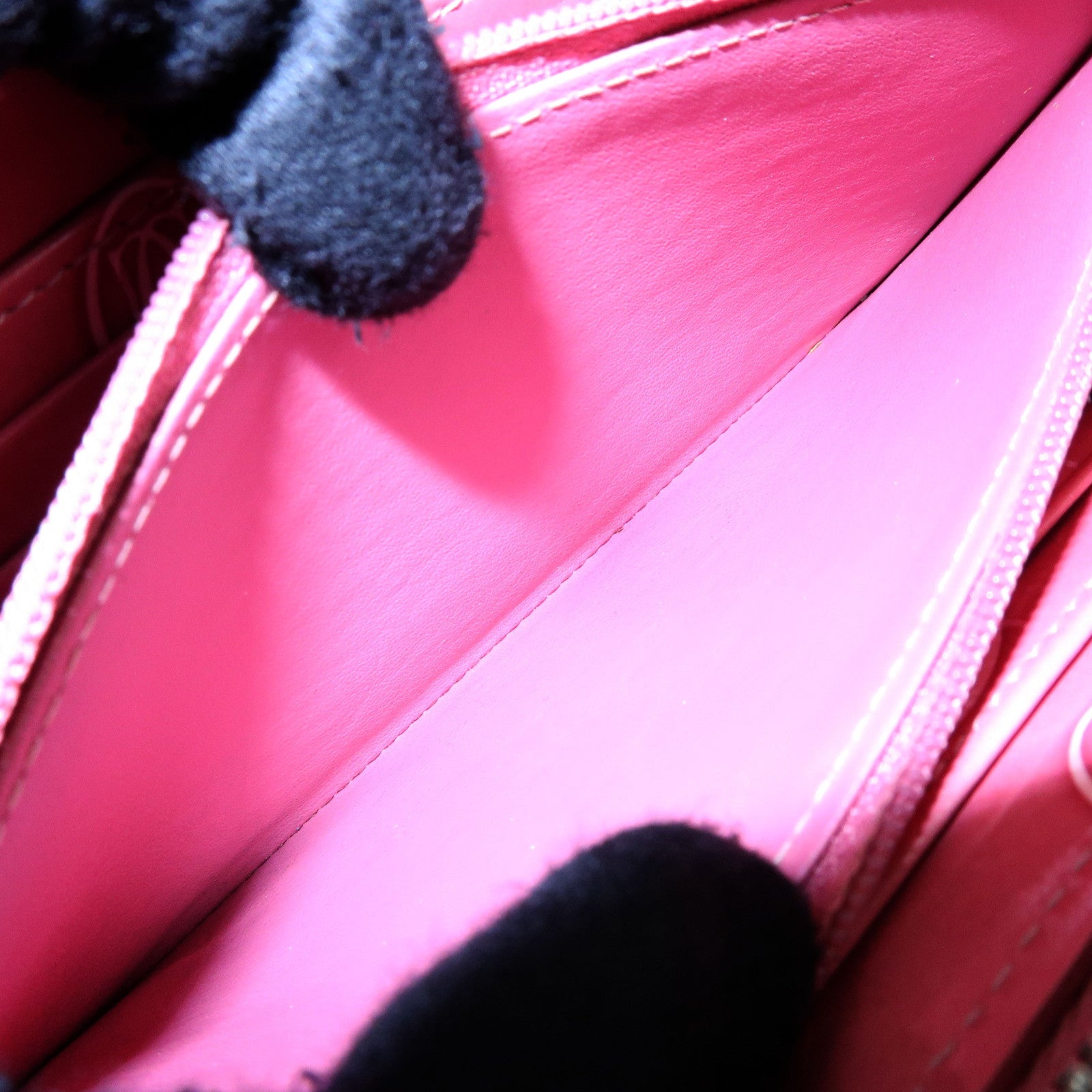 Cartier Happy Birthday Patent Leather Round Zippy Long Wallet Pink
