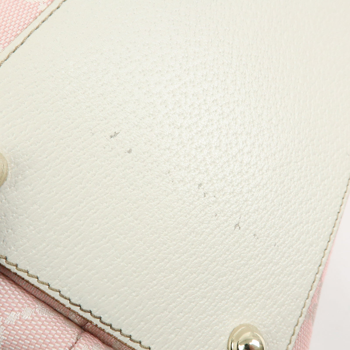 GUCCI GG Canvas Leather Tote Bag Shoulder Bag Pink White 139552