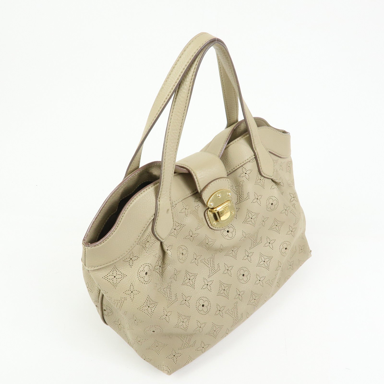 Louis Vuitton Monogram Mahina Cirrus PM Tote Hand Bag Opal M93818