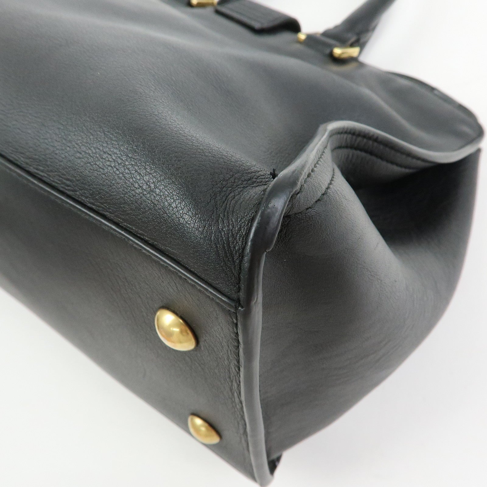 SAINT LAURENT PARIS Petit Cabas Y Line Leather 2WayBag Black 311210