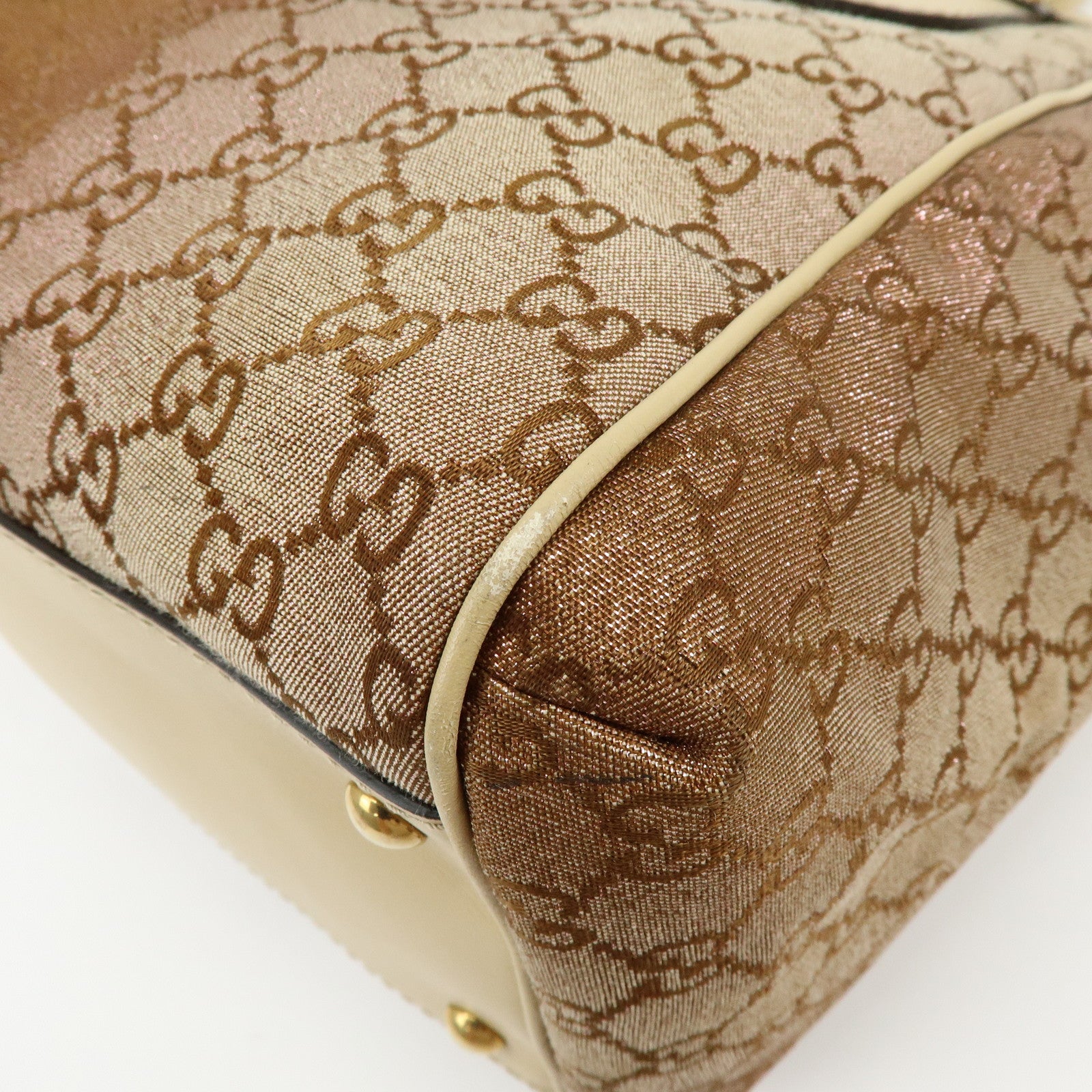 GUCCI Interlocking G Scarlett GG Canvas Leather 2Way Hand Shoulder Bag