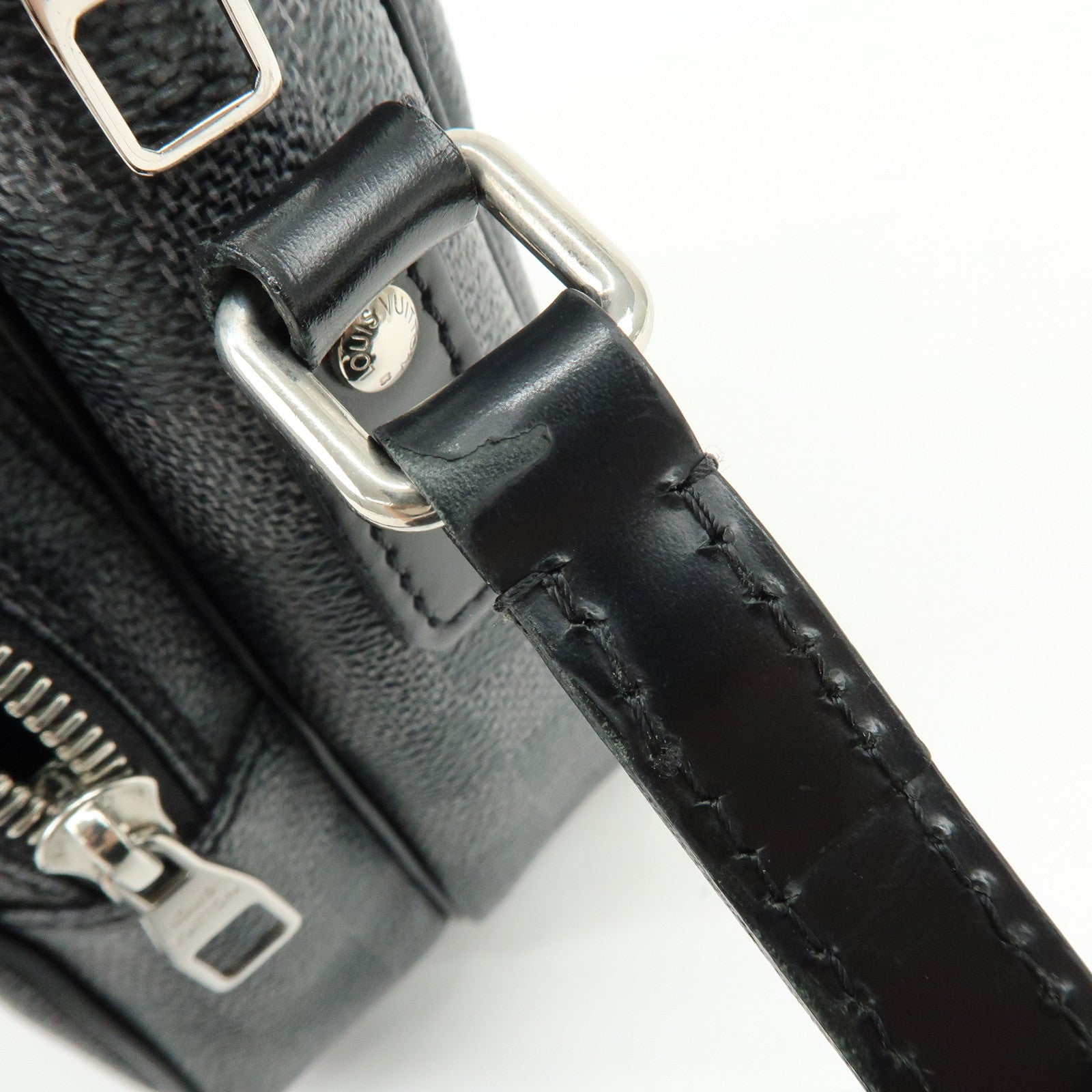Louis Vuitton Damier Graphite Rem Shoulder Crossbody Bag Black N41446